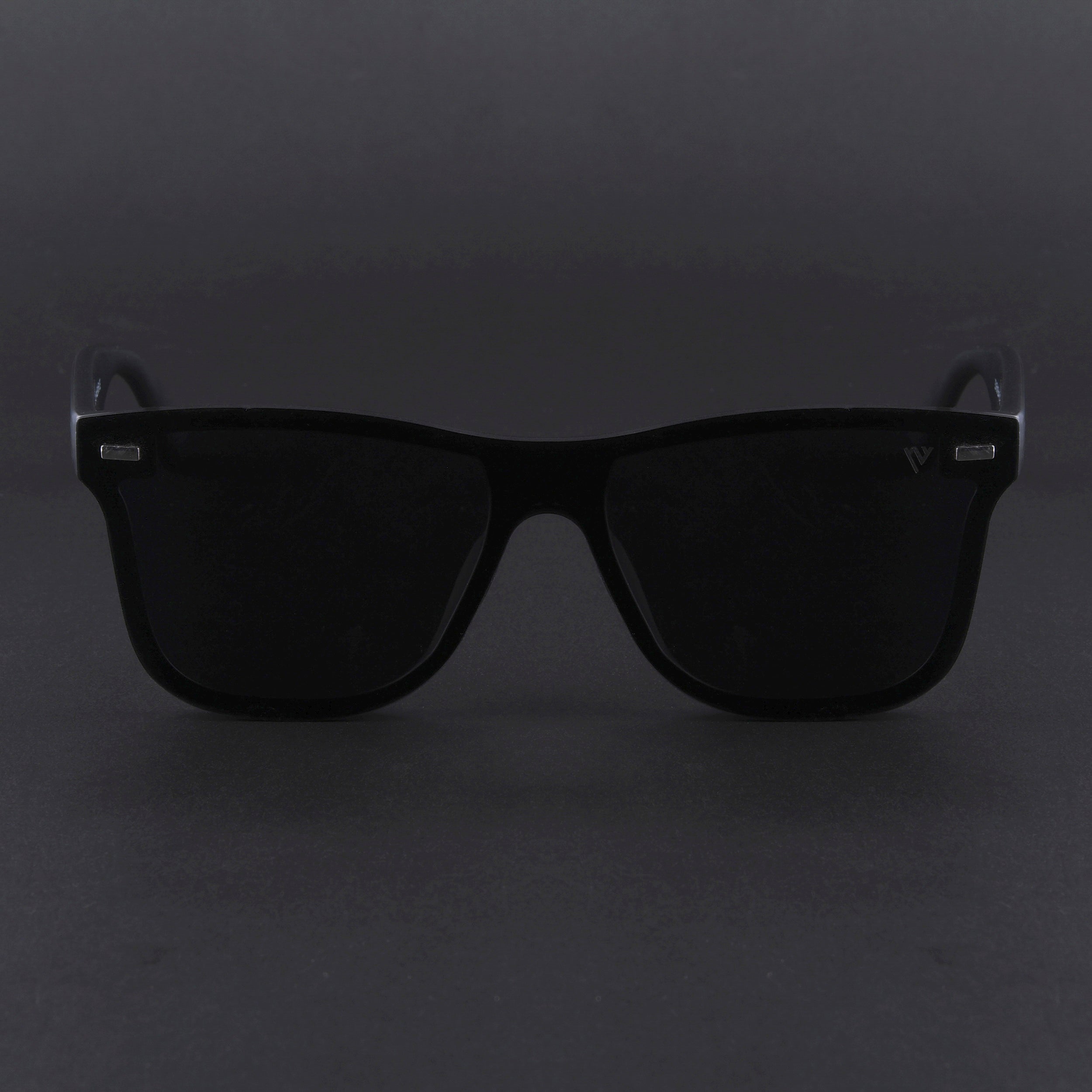 Mooze | Matte Black Polarized Wayfarer Sunglasses | PMG3977