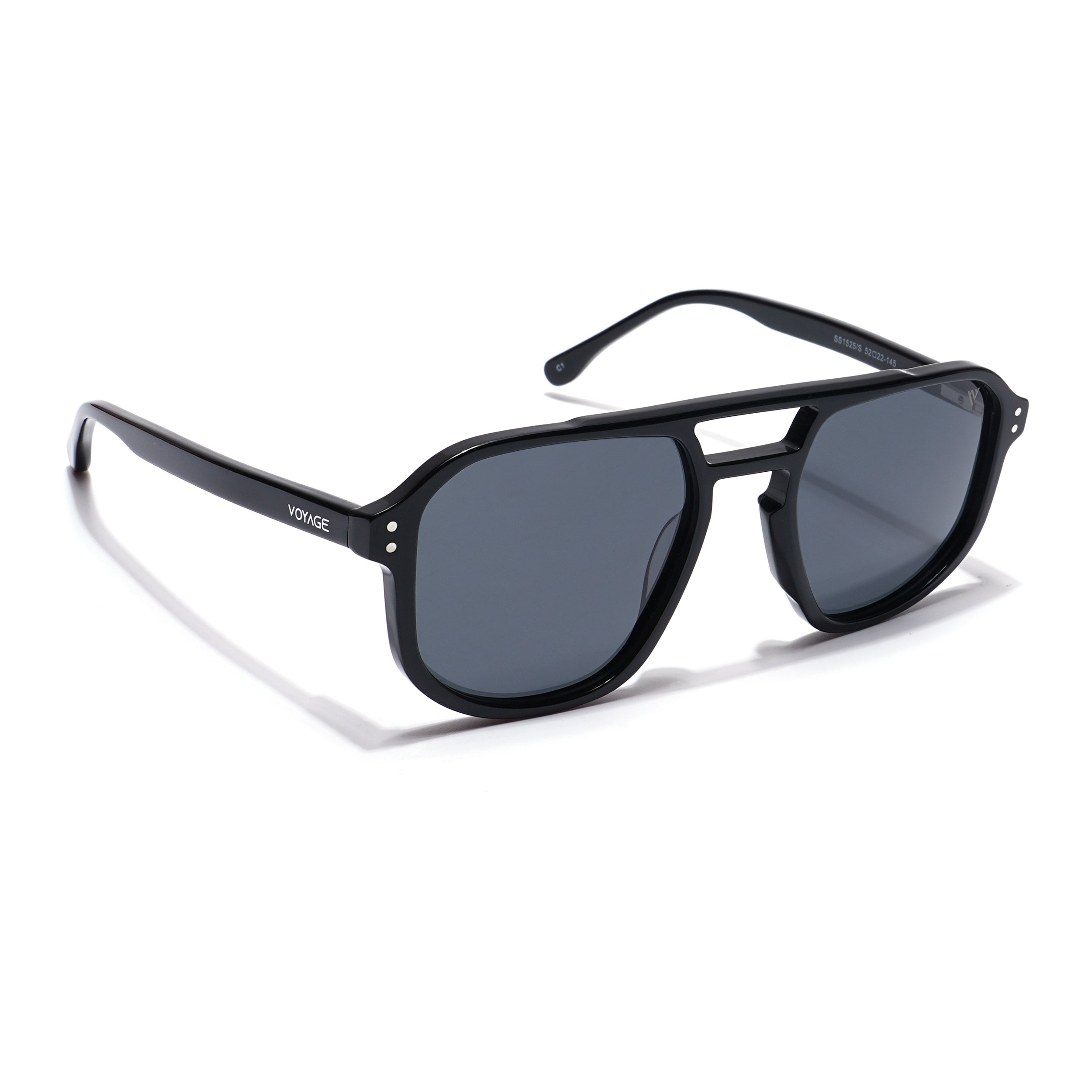 Voyage Select Square Sunglasses (Black Lens | Shine Black Frame - SLPMG5979)