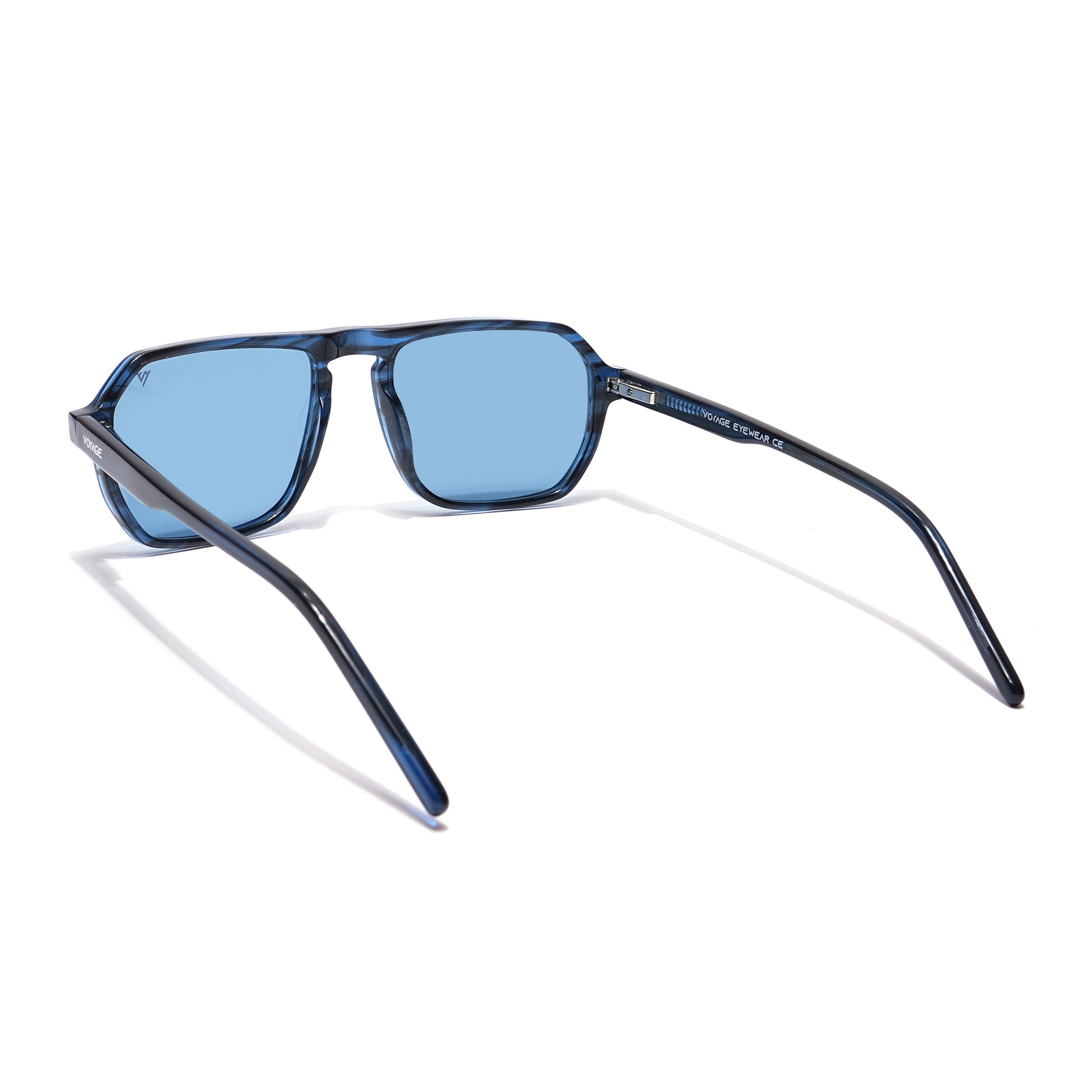 Voyage Select Square Sunglasses (Blue Lens | Shine Blue Frame - SLPMG5983)