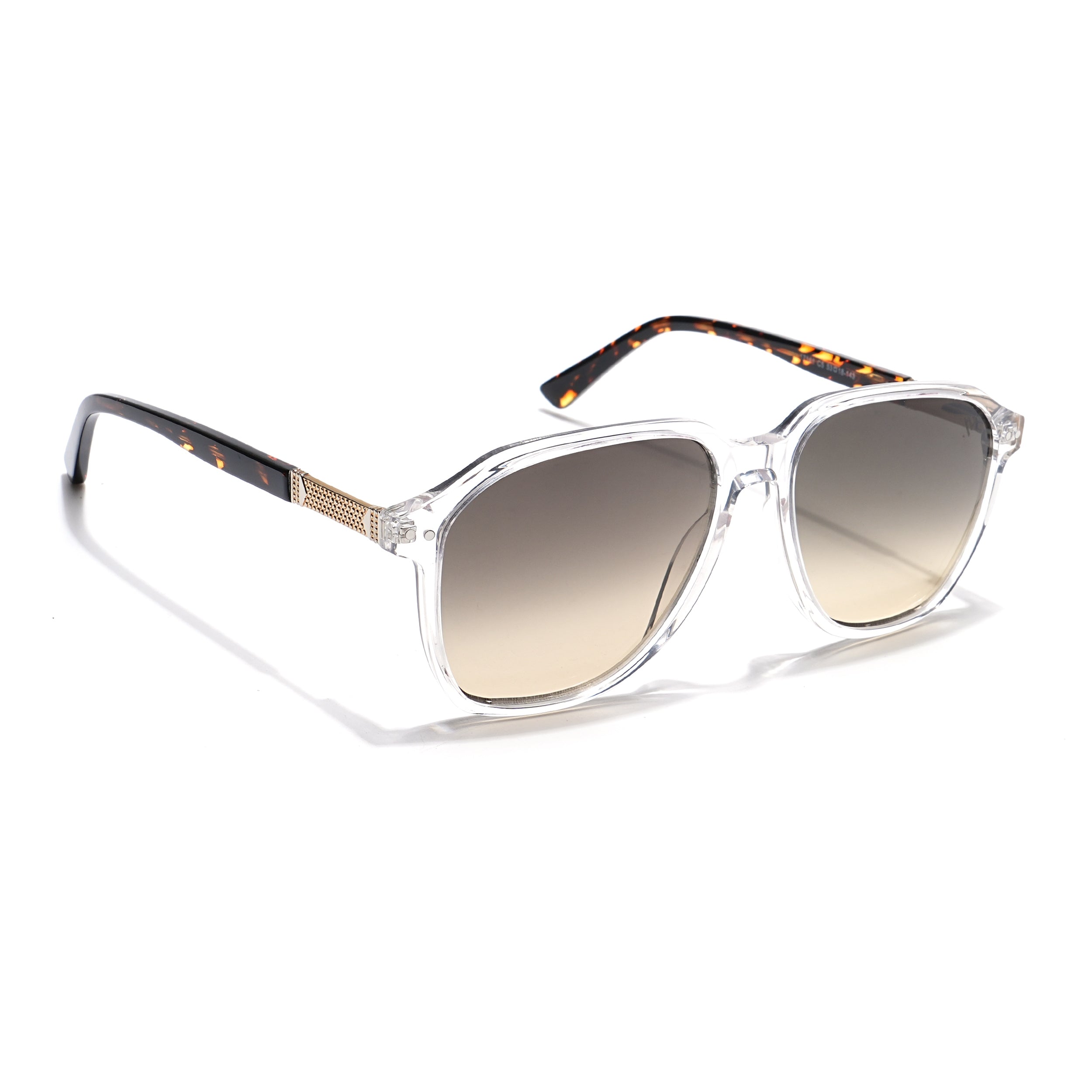 Voyage Select Square Sunglasses (Grey & Light Brown Lens | Transparent Frame - SLMG6126)