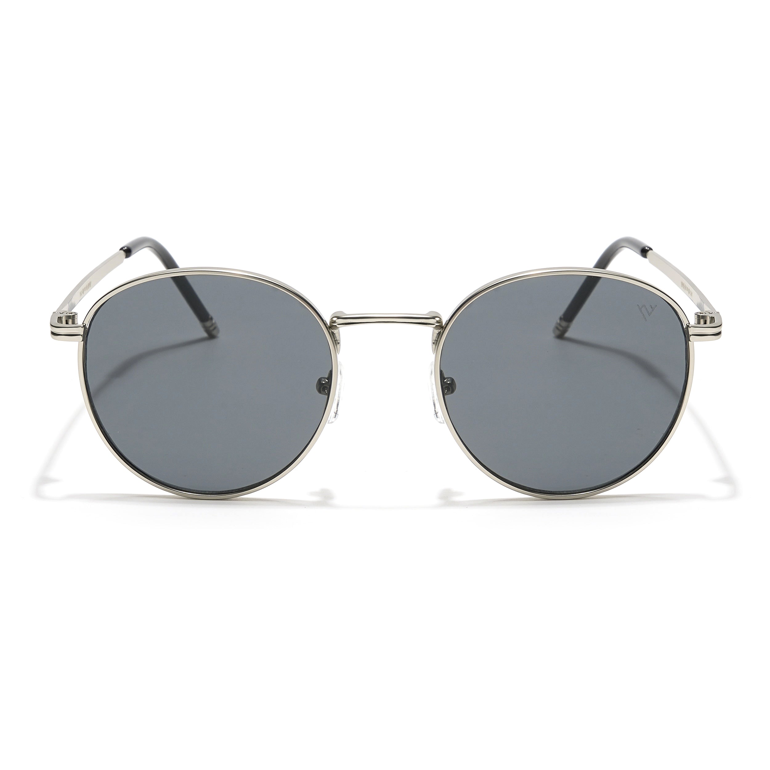 Sylis | Round Black Silver Sunglasses MG3622