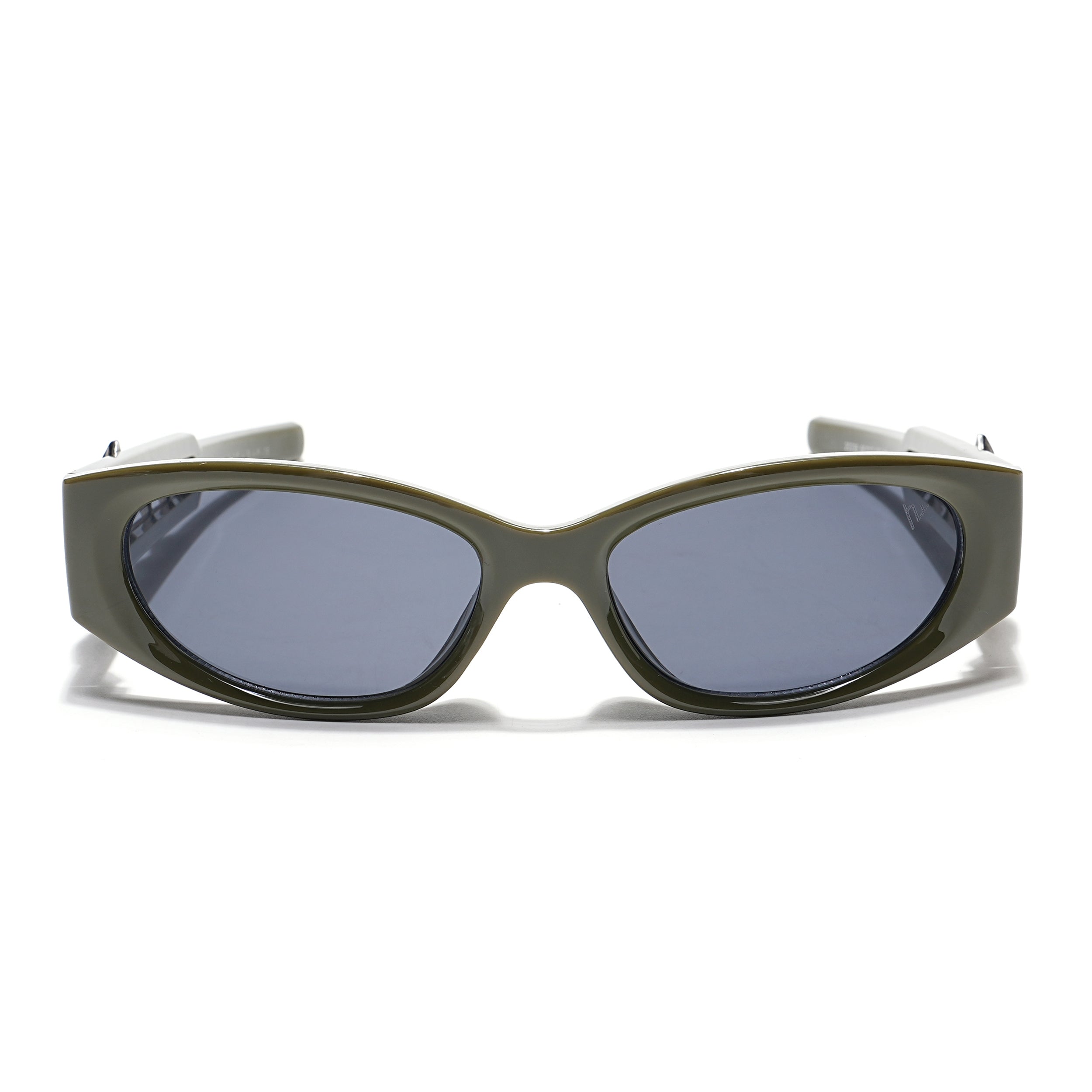 Oval Sunglasses (Black Lens | Olive Frame - MG5550)