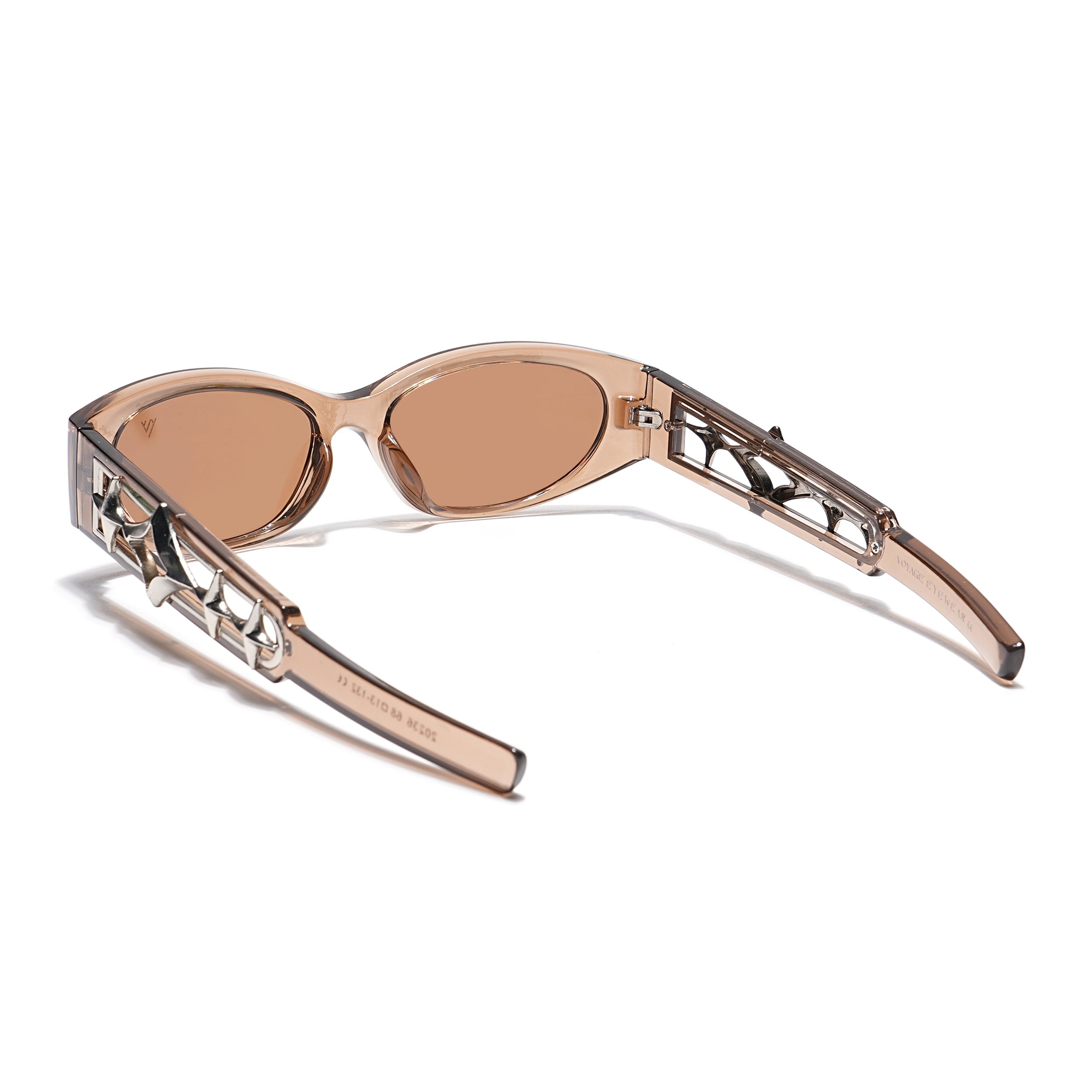 Oval Sunglasses (Brown Lens | Light Brown Frame - MG5553)