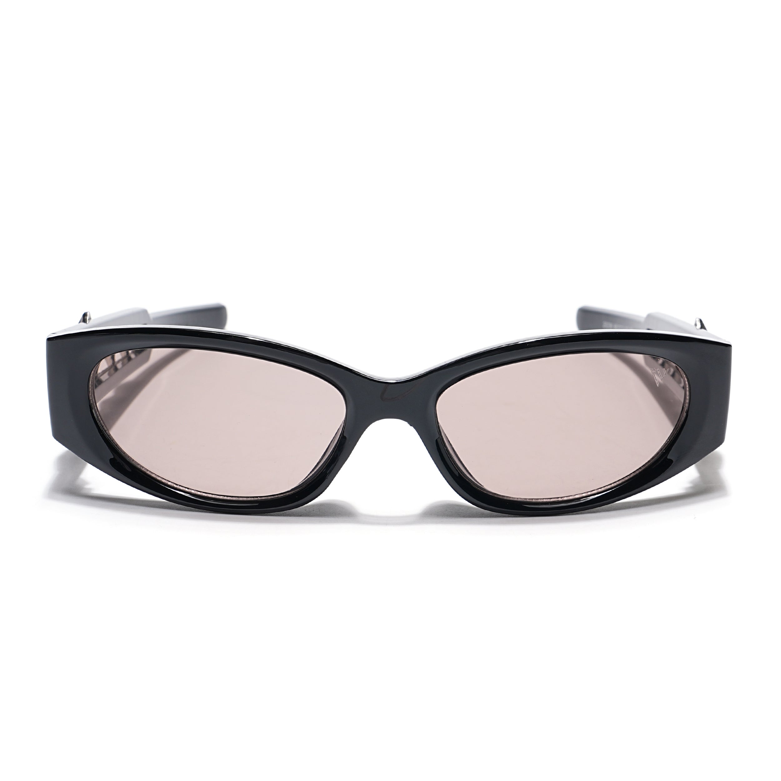 Oval Sunglasses (Grey Lens | Shine Black Frame - MG5554)