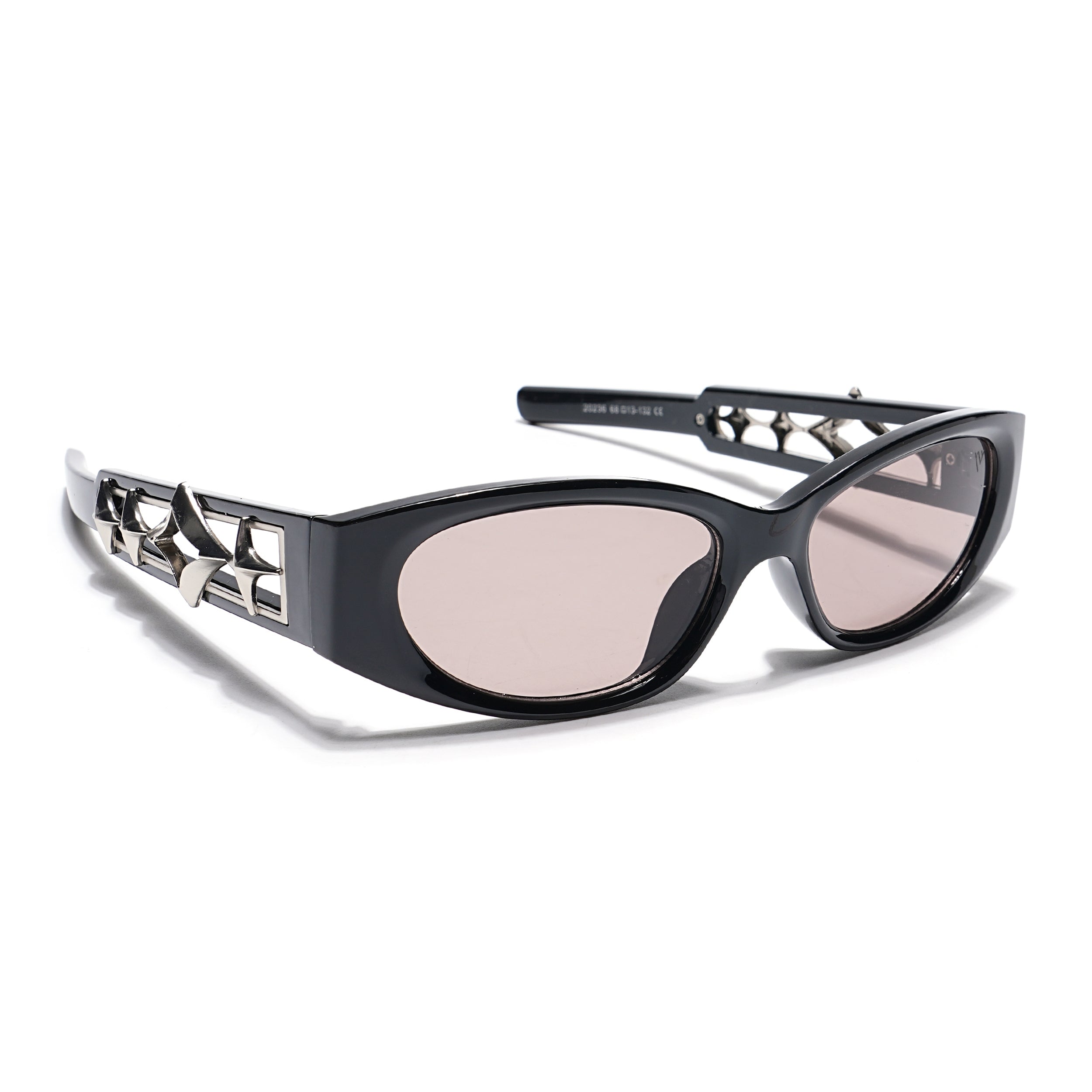 Oval Sunglasses (Grey Lens | Shine Black Frame - MG5554)