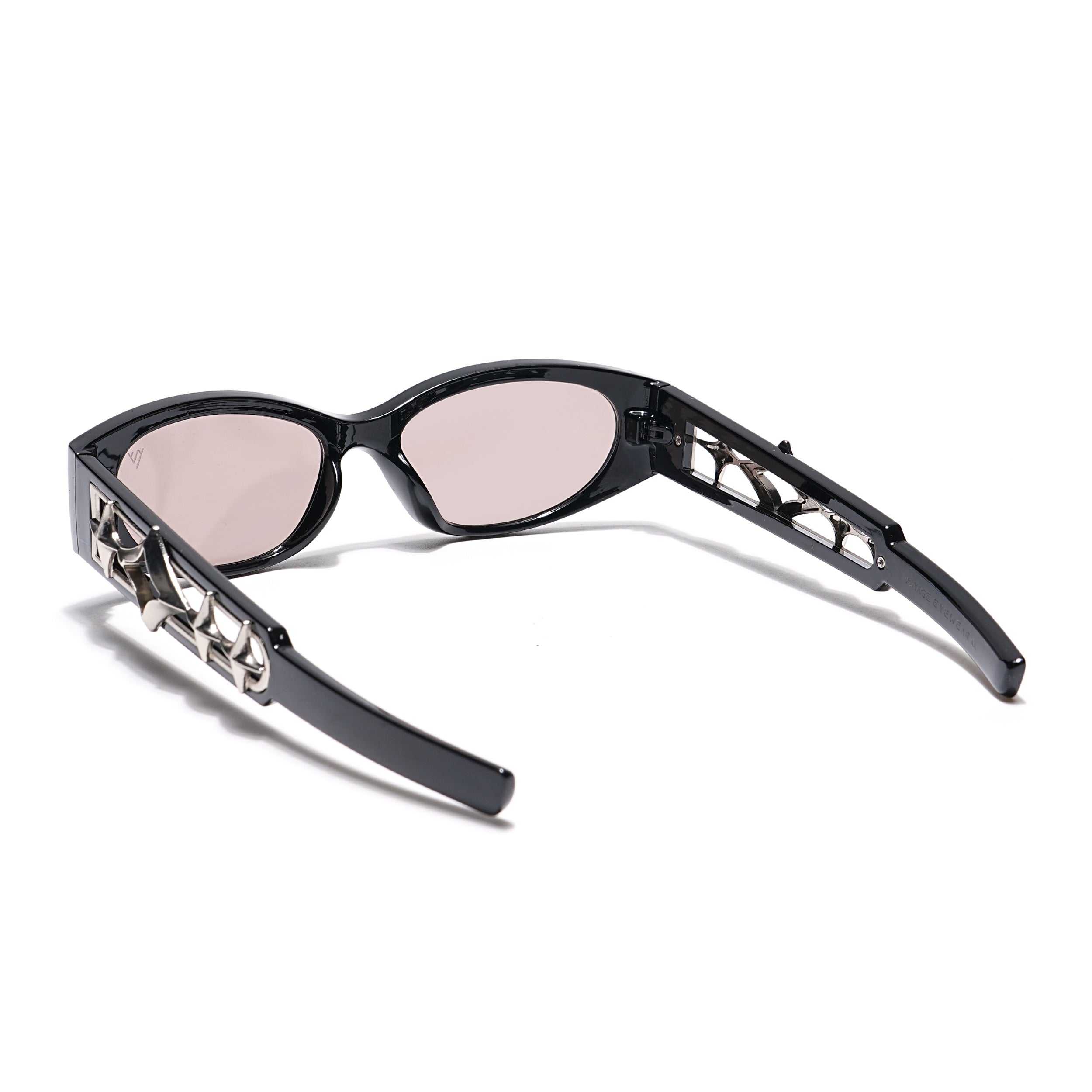 Oval Sunglasses (Grey Lens | Shine Black Frame - MG5554)