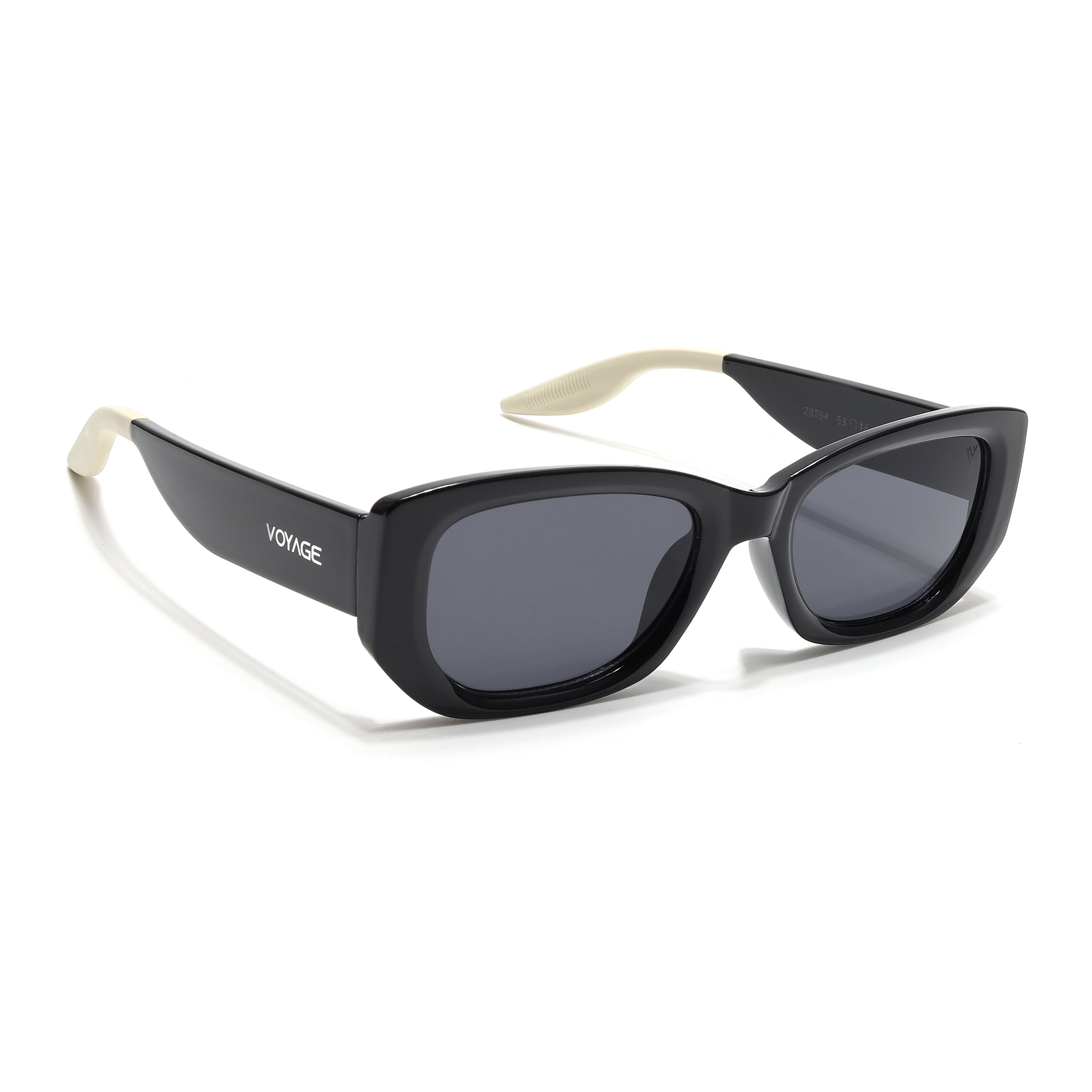 Cosmos |  Black Rectangle Sunglasses | Black Lens - MG6569