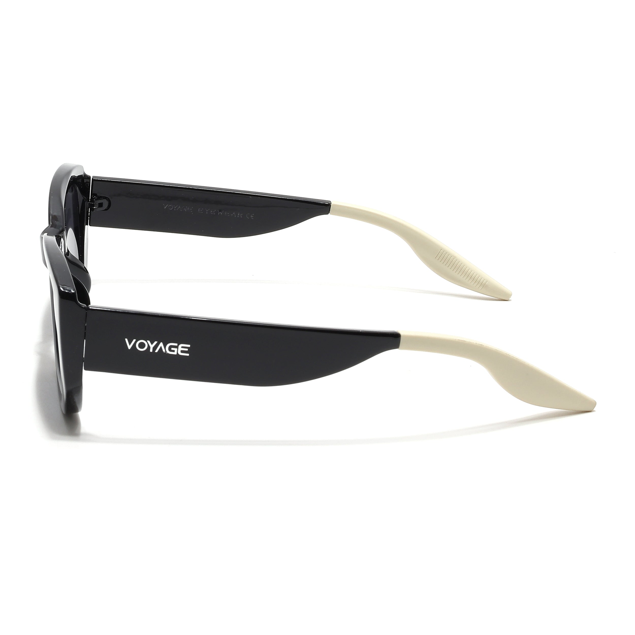 Cosmos |  Black Rectangle Sunglasses | Black Lens - MG6569