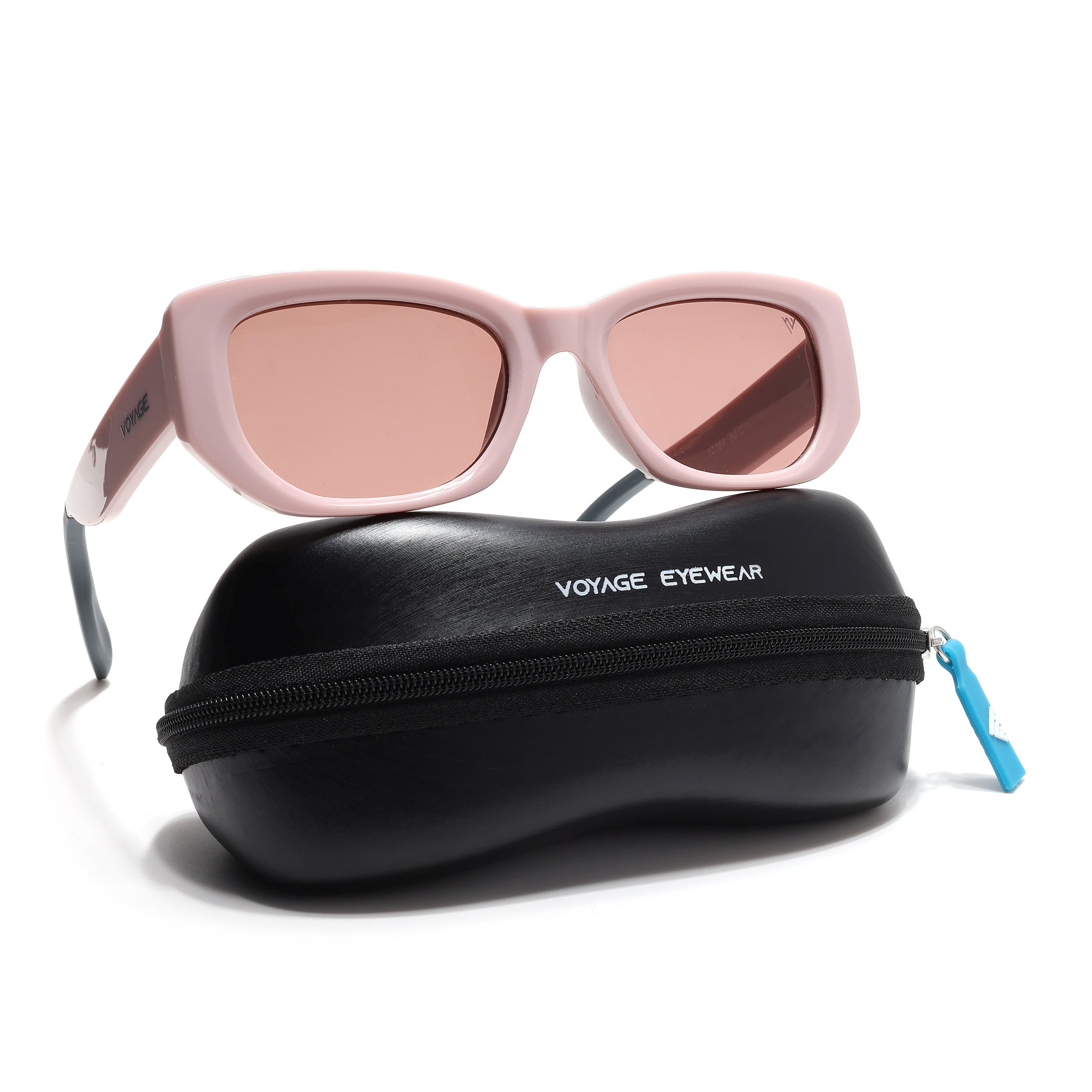 Cosmos |  Pink Rectangle Sunglasses | Light Brown Lens - MG6570