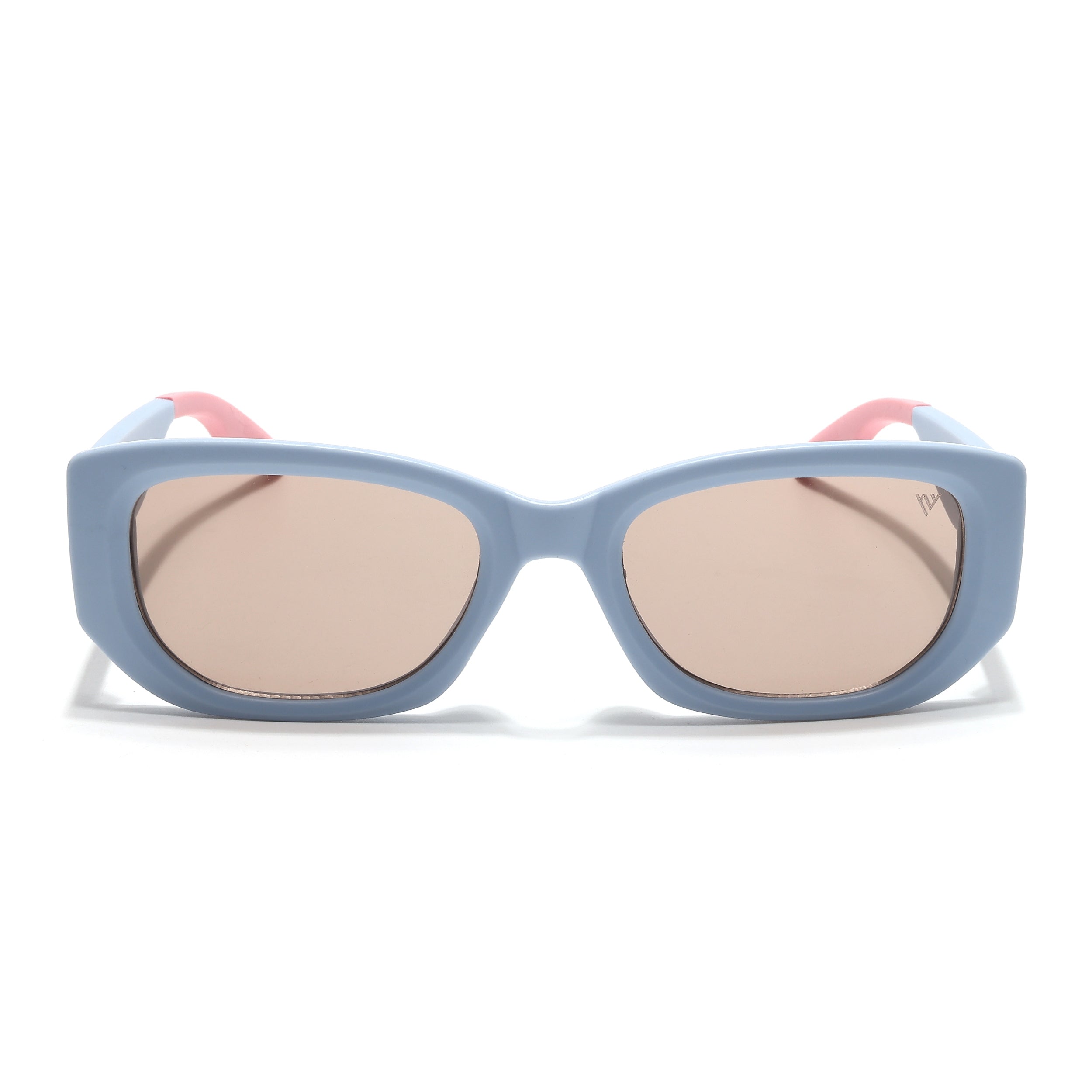 Cosmos |  Blue Rectangle Sunglasses | Light Brown Lens - MG6571