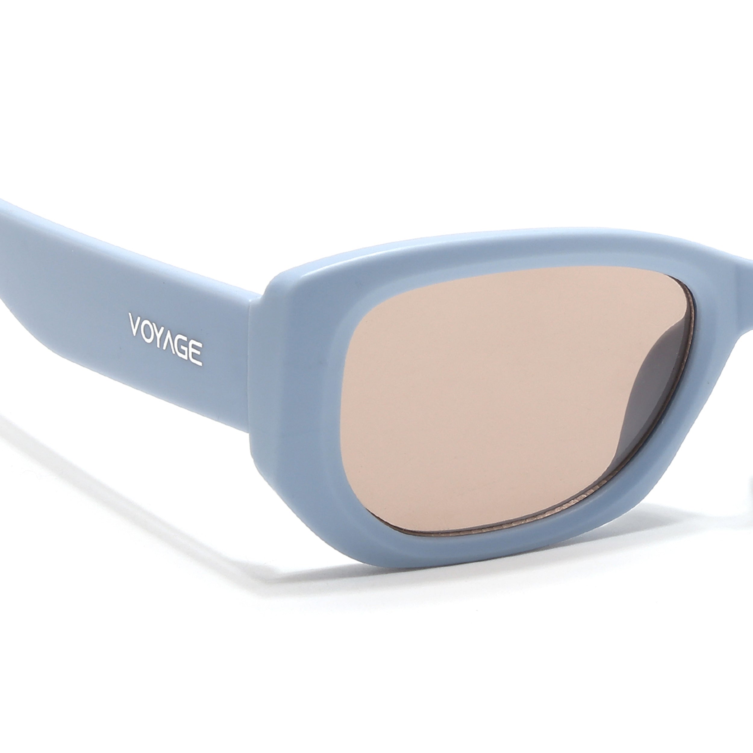 Cosmos |  Blue Rectangle Sunglasses | Light Brown Lens - MG6571