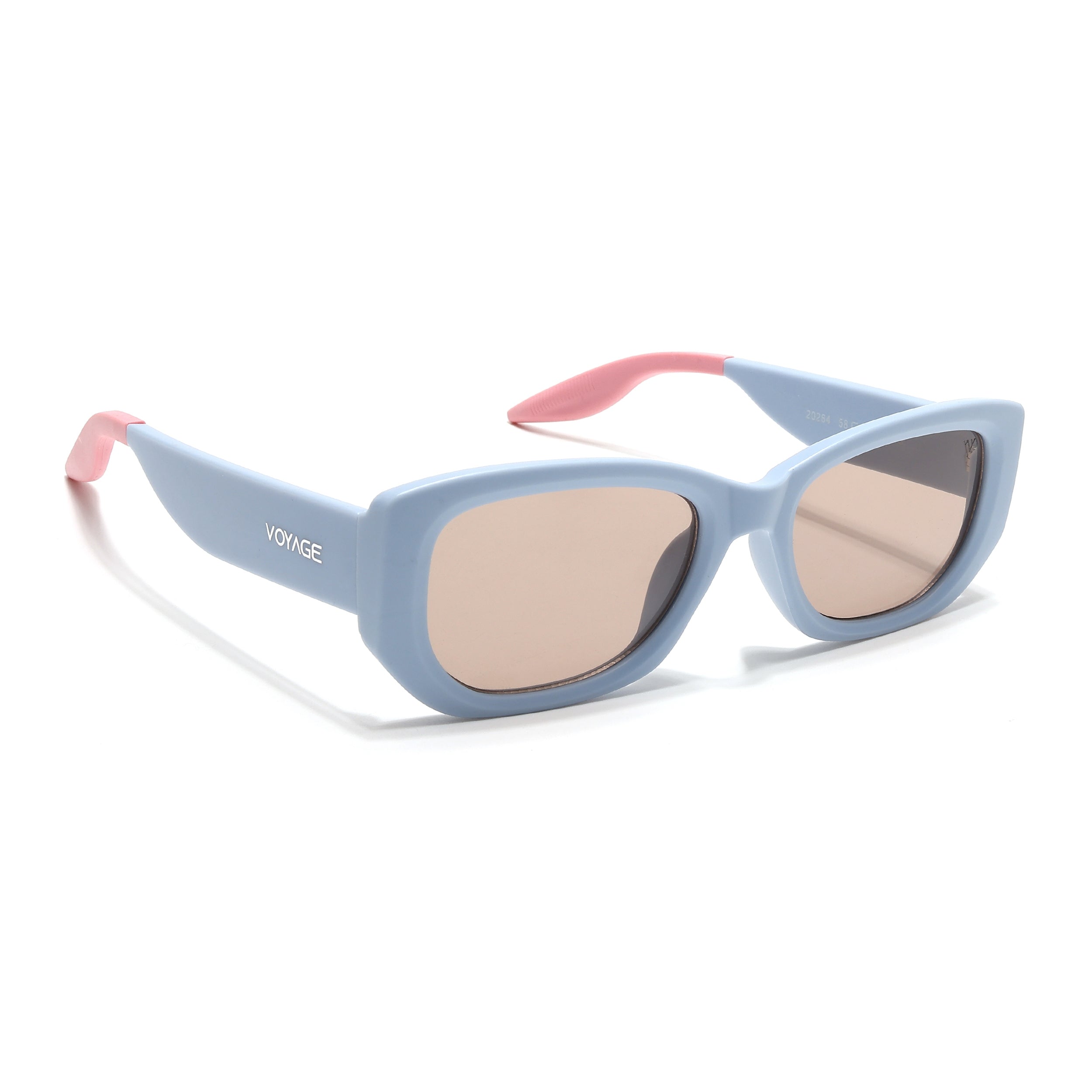 Cosmos |  Blue Rectangle Sunglasses | Light Brown Lens - MG6571