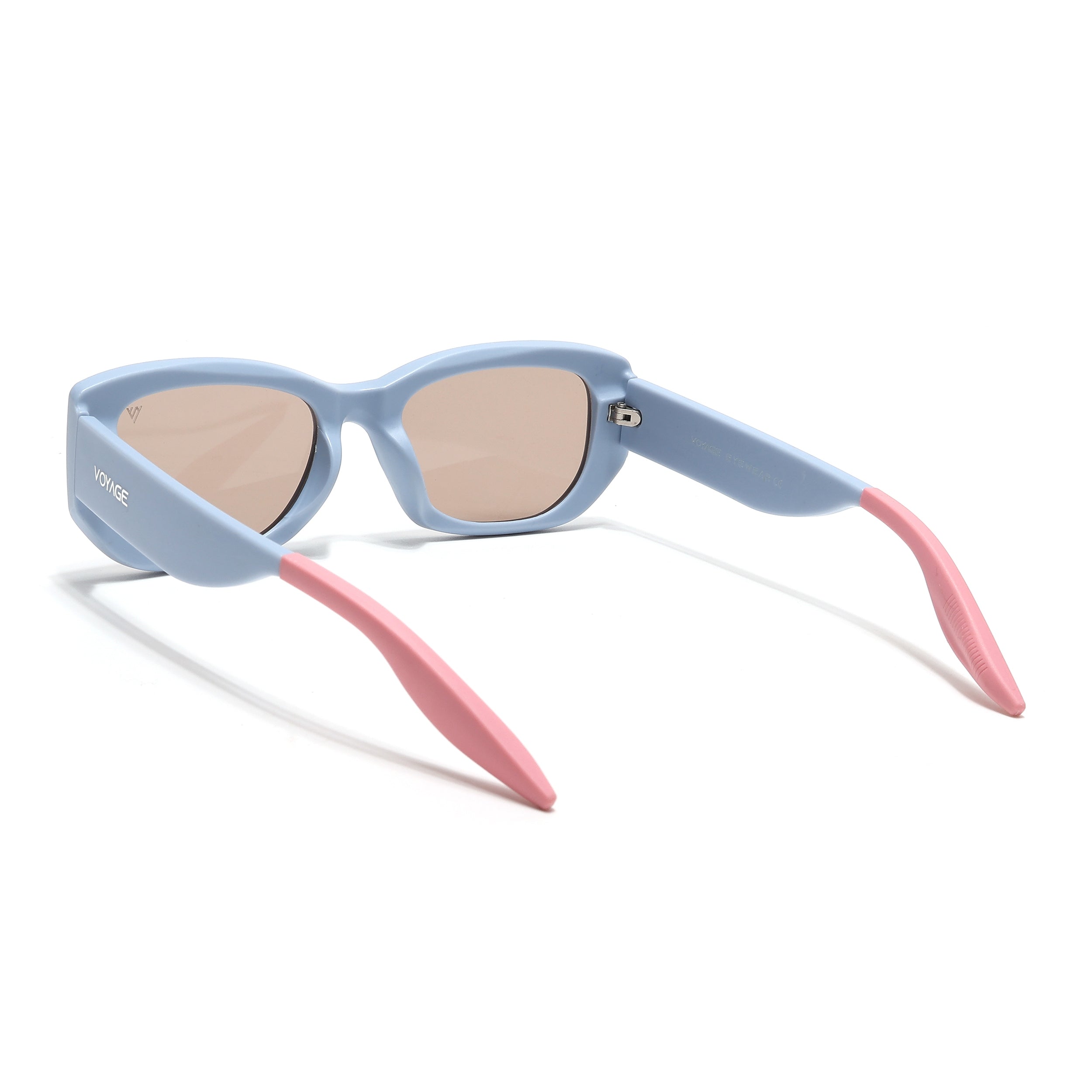 Cosmos |  Blue Rectangle Sunglasses | Light Brown Lens - MG6571