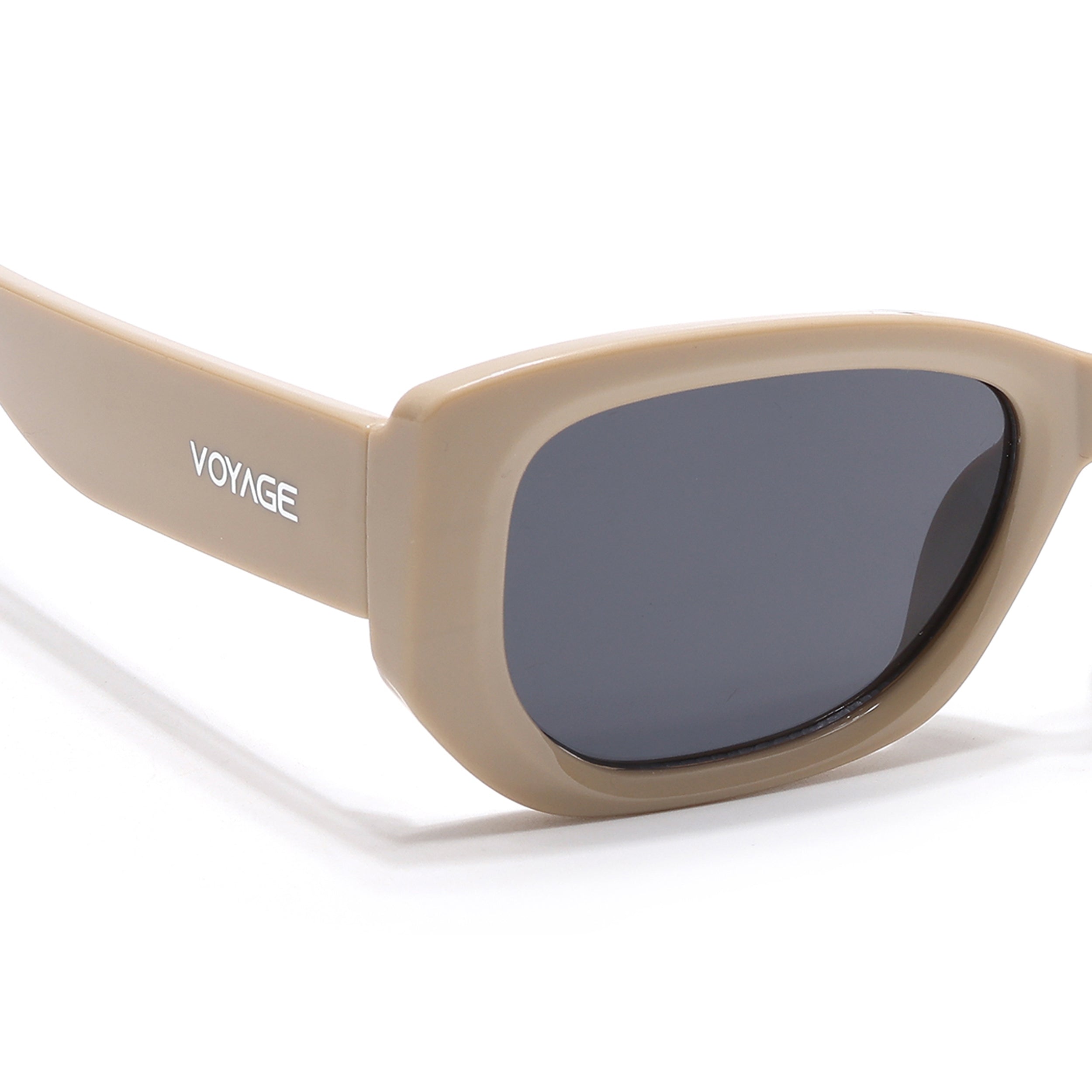 Cosmos |  Nude Rectangle Sunglasses | Grey Lens - MG6572