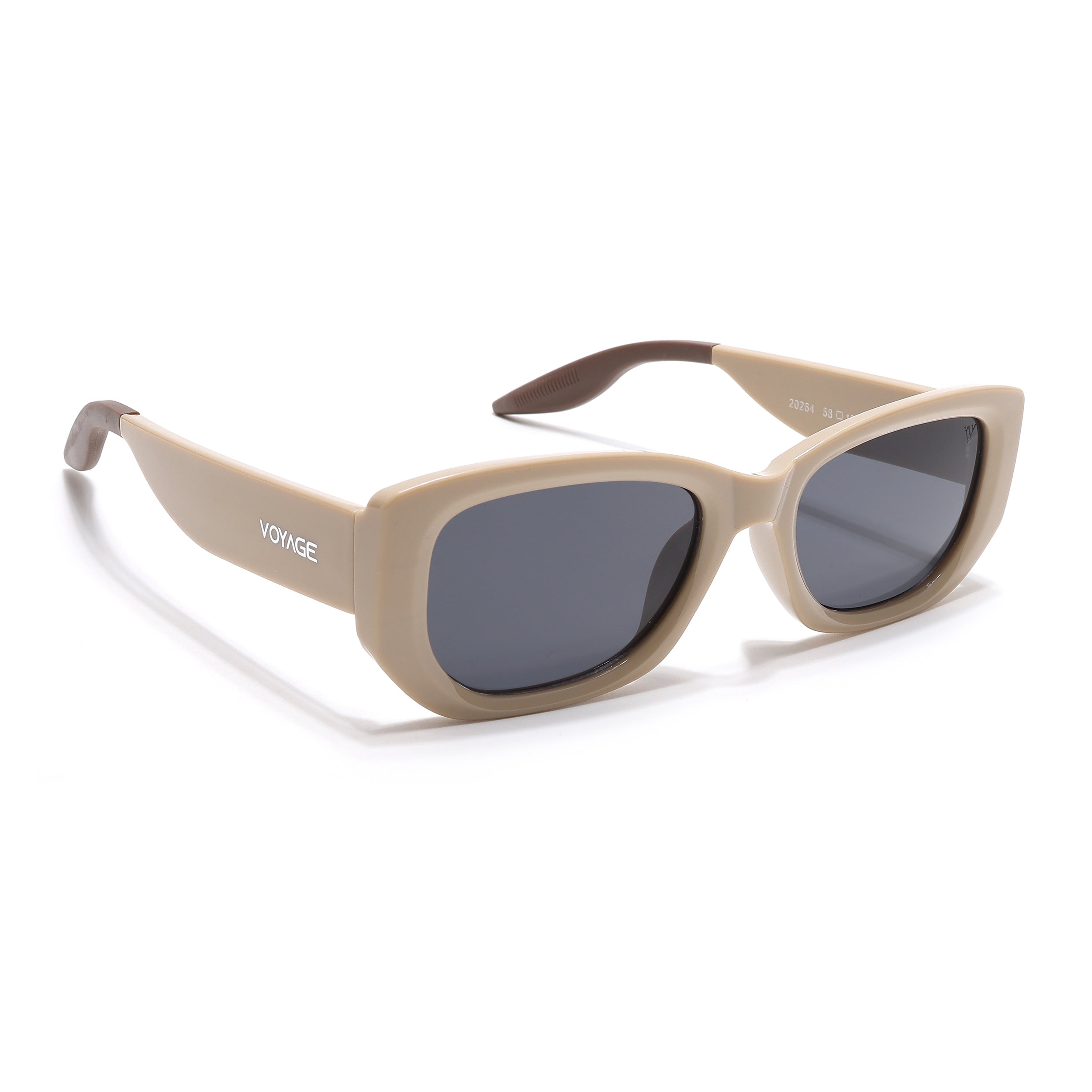 Cosmos |  Nude Rectangle Sunglasses | Grey Lens - MG6572