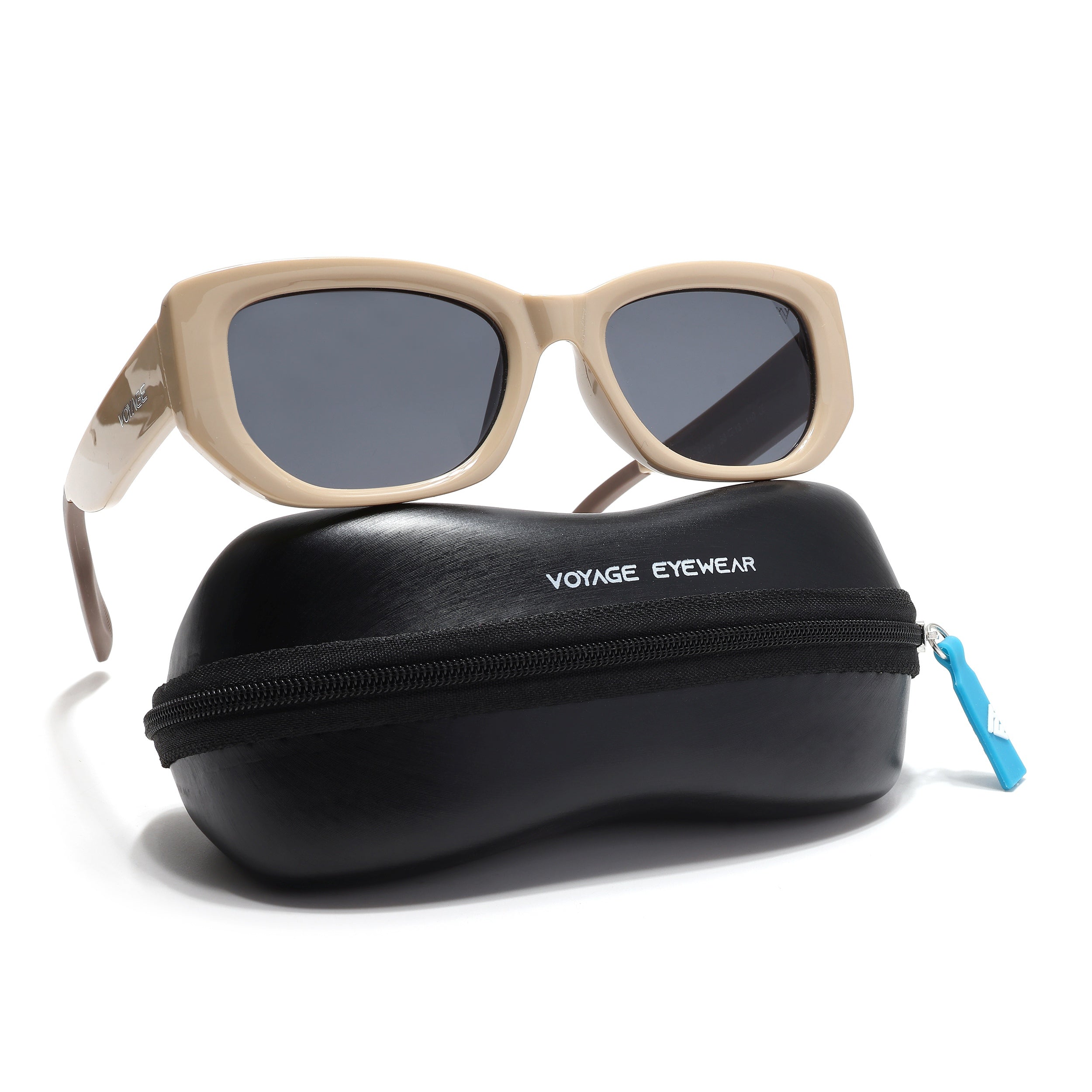 Cosmos |  Nude Rectangle Sunglasses | Grey Lens - MG6572