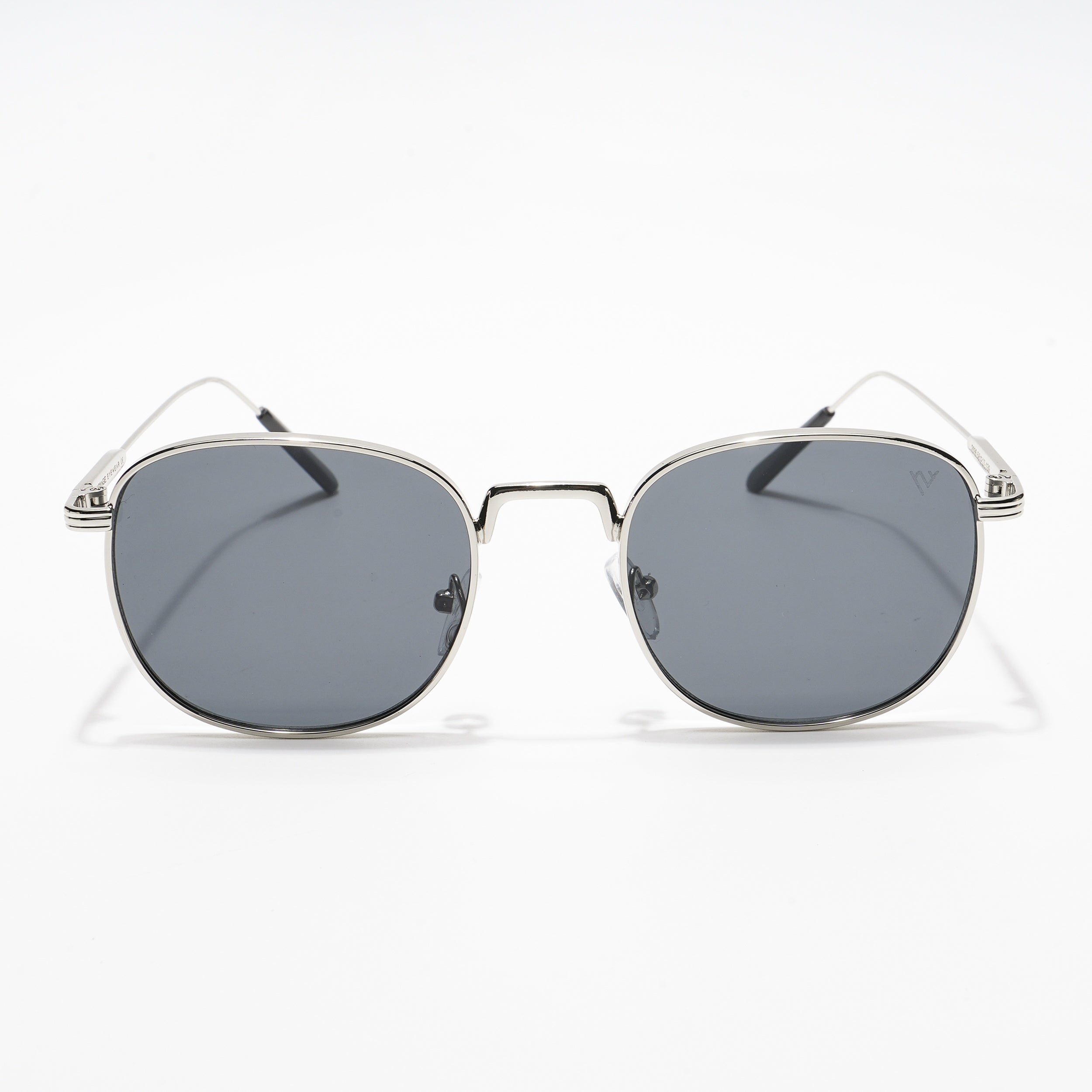 Voyage Round Black Silver Sunglasses MG2977