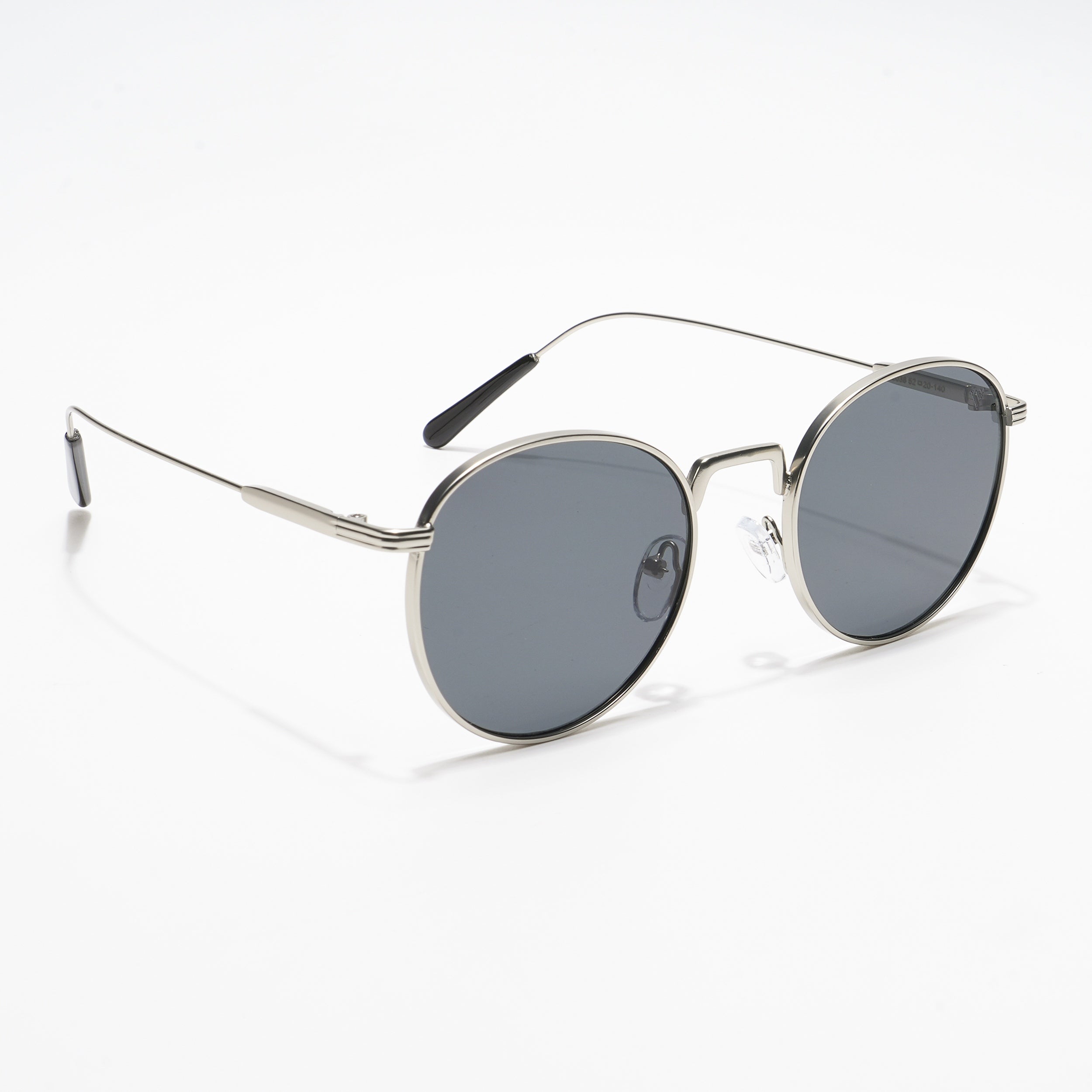 Sonic Round Black Silver Sunglasses MG3051