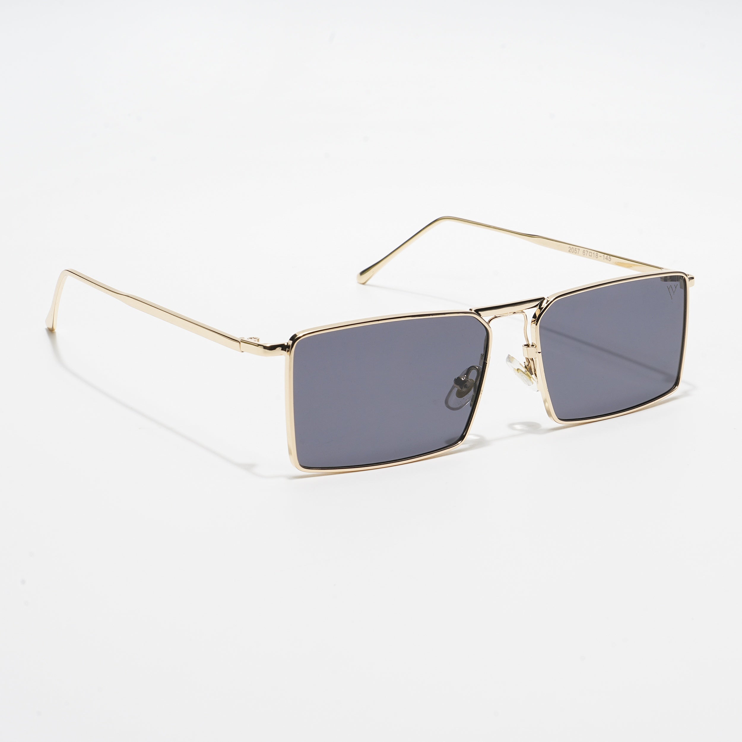 Voyage Black Gold Rectangular Sunglasses - MG3572