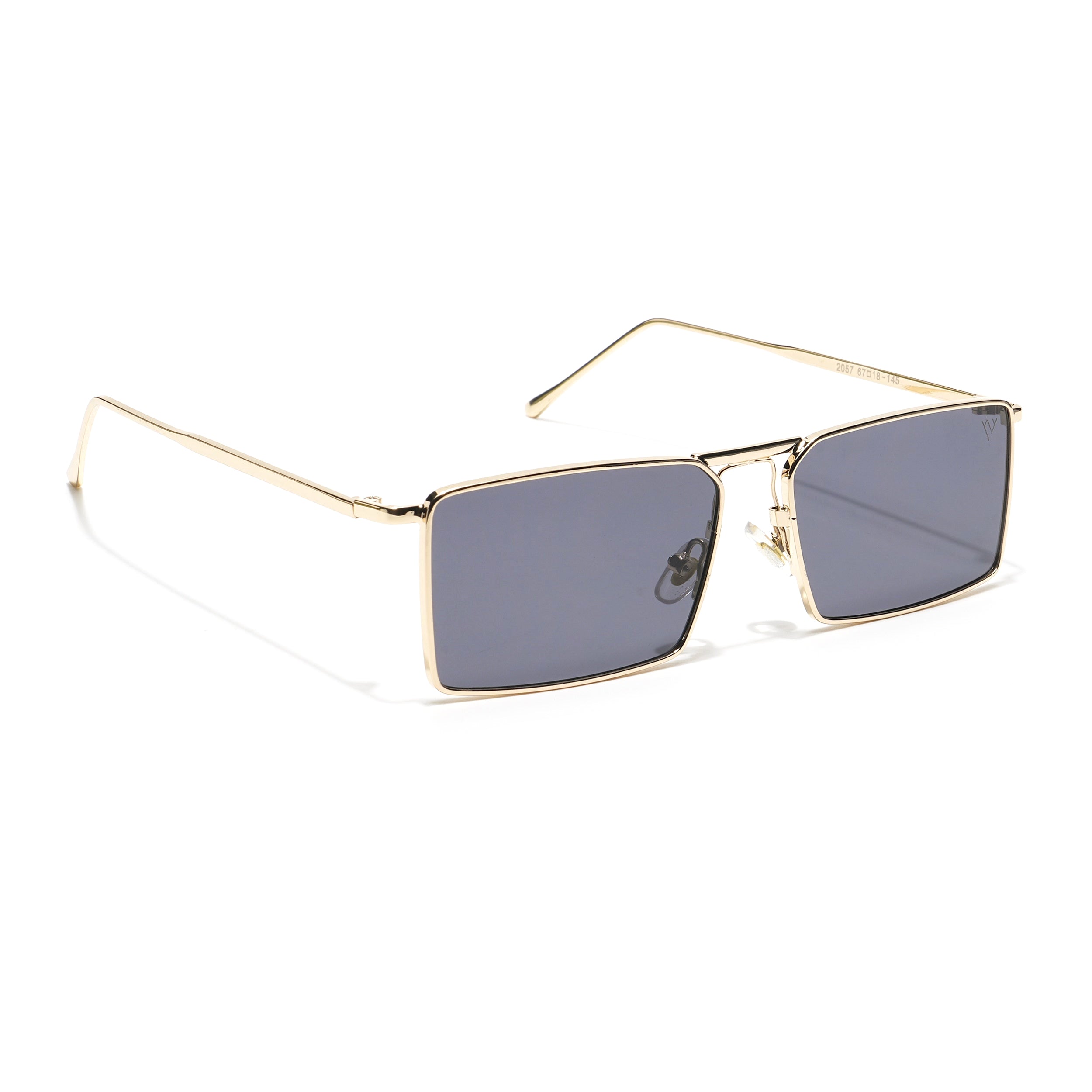 Golden Digger | Black Gold Rectangular Sunglasses - MG3572