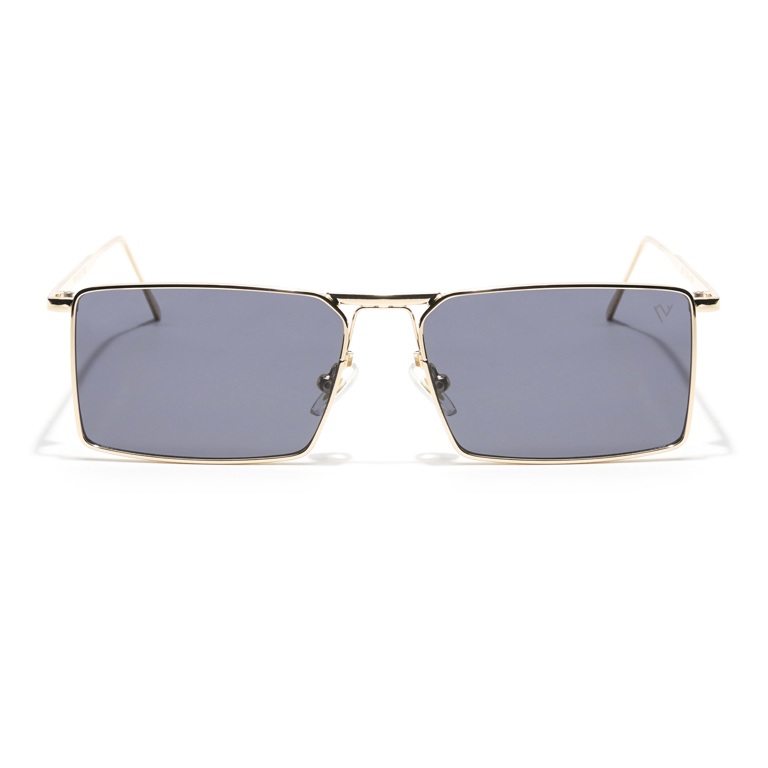 Golden Digger | Black Gold Rectangular Sunglasses - MG3572