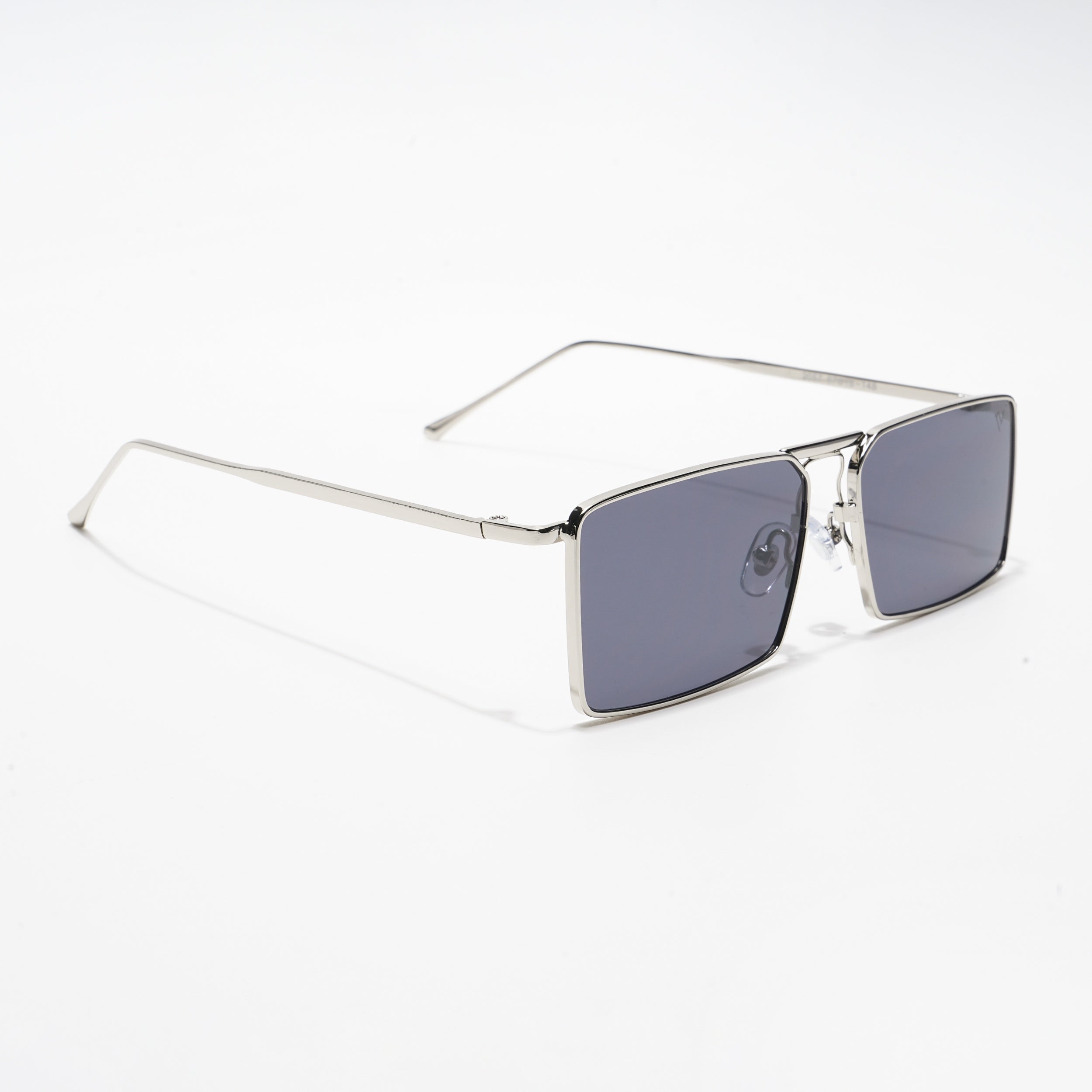Voyage Silver Digger | Black & Silver Rectangular Sunglasses - MG3573
