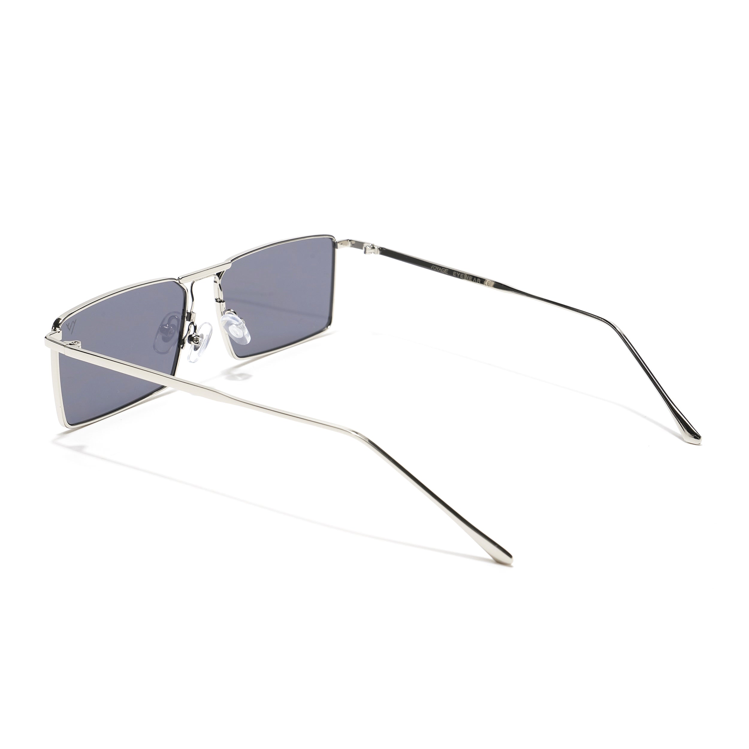 Silver Digger | Black & Silver Rectangular Sunglasses - MG3573