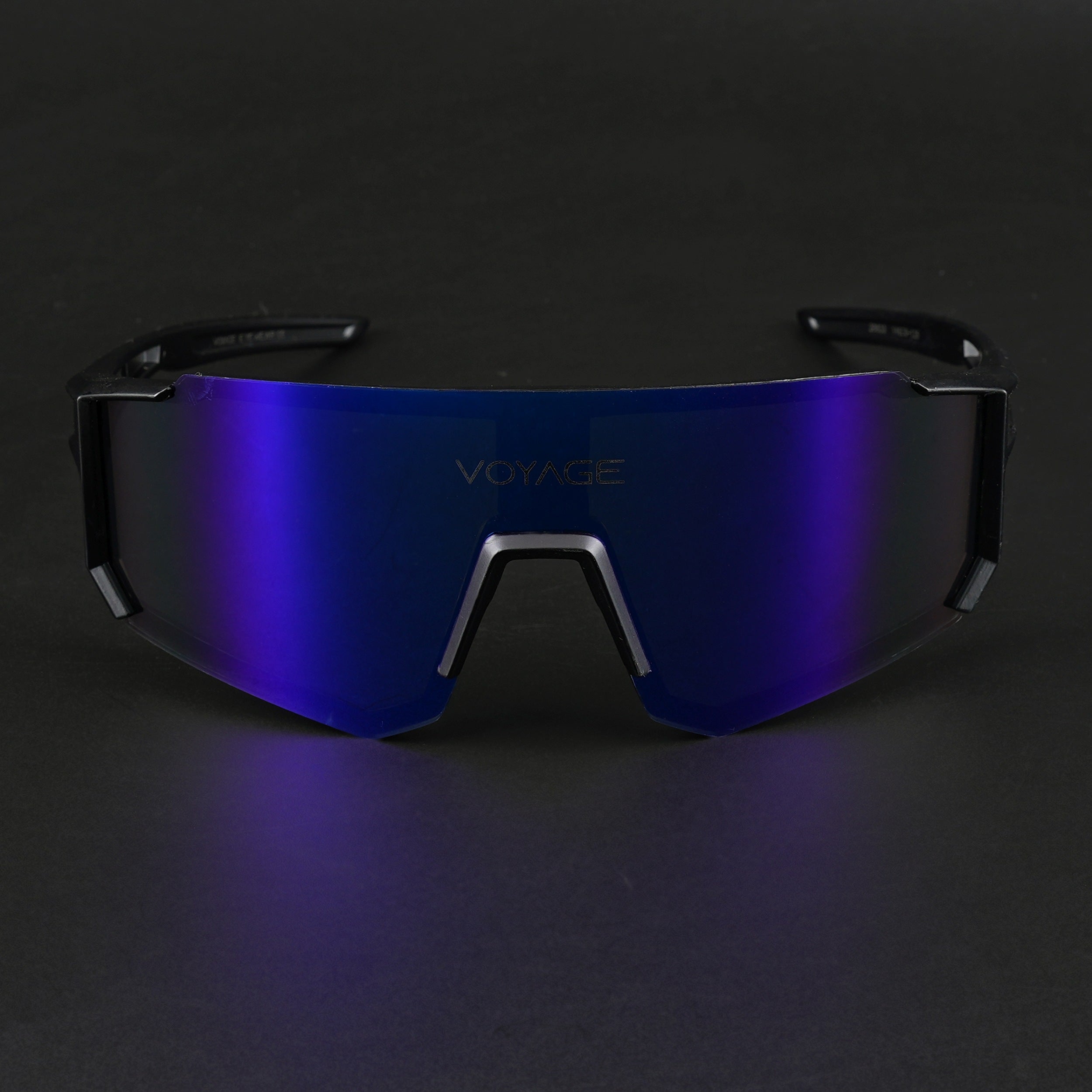 Voyage Drift Sunglasses for Men & Women (Blue Lens | Black Frame - MG5619)