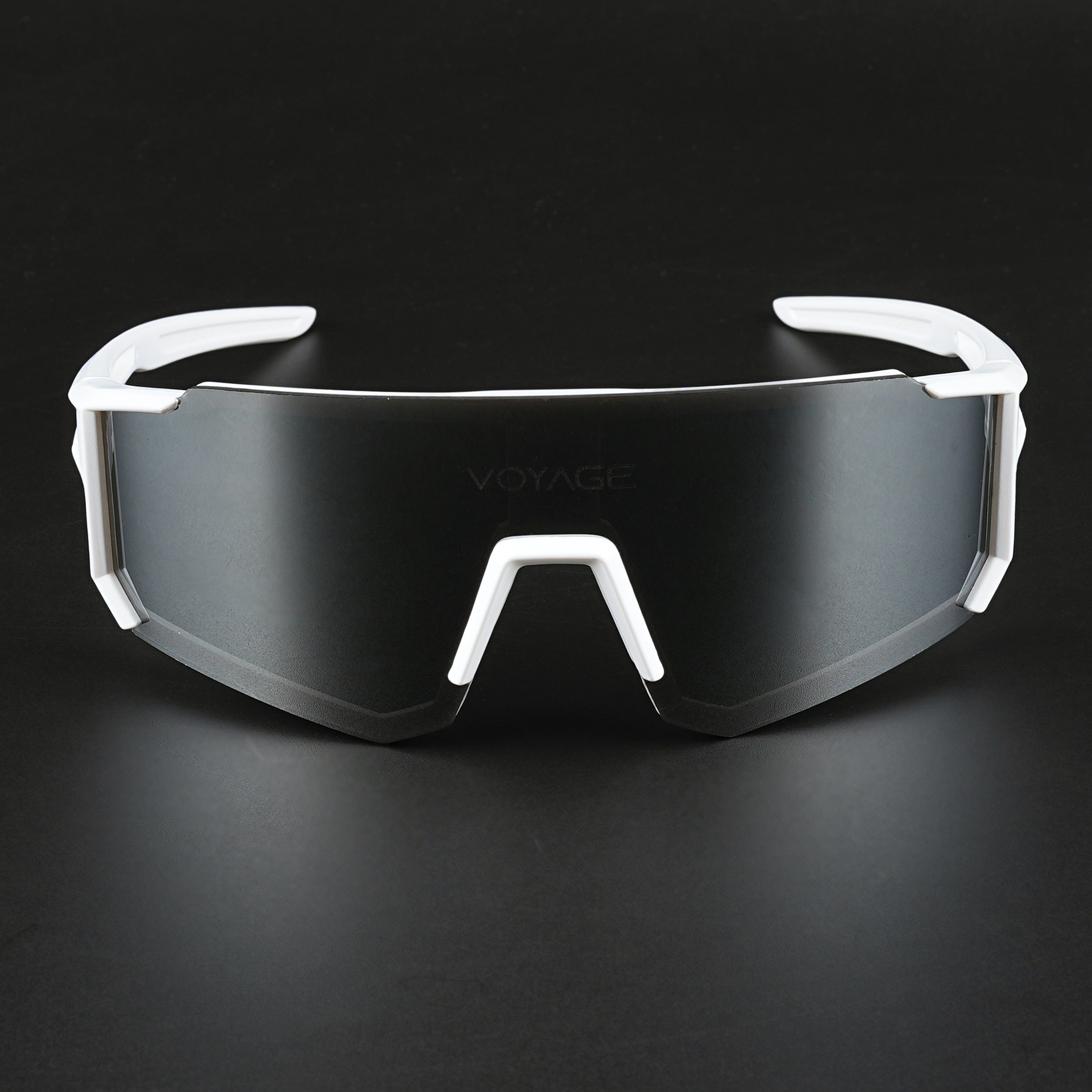Voyage Drift Sunglasses for Men & Women (Grey Lens | White Frame - MG5620)