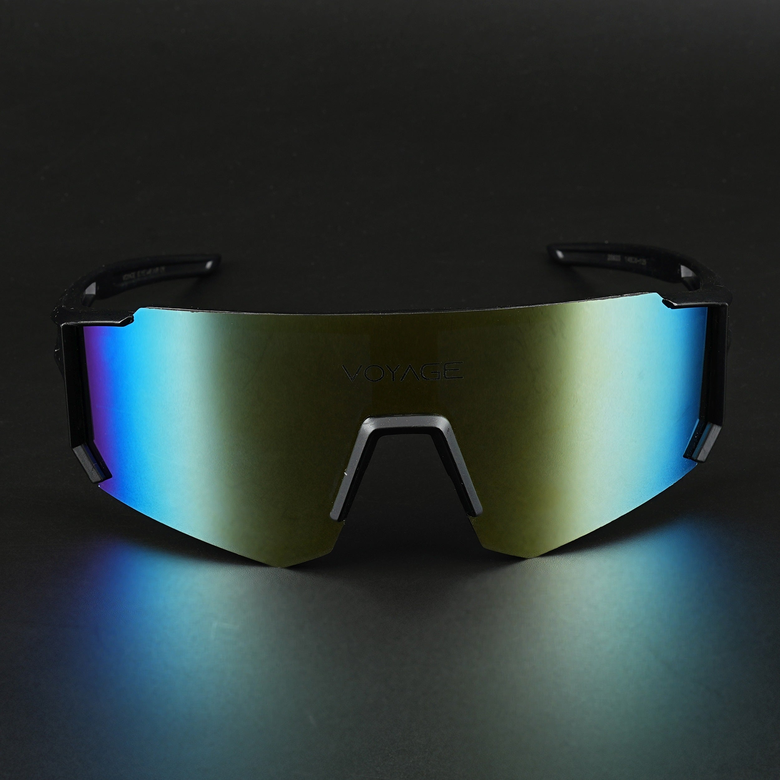 Voyage Drift Sunglasses for Men & Women (Multicolor Lens | Black Frame - MG5621)