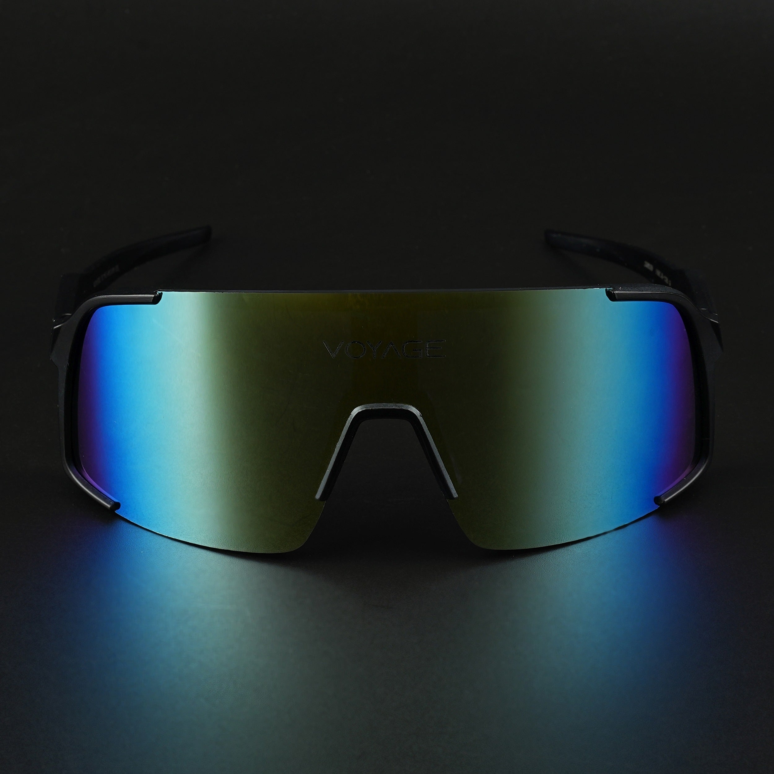 Voyage Drift Sunglasses for Men & Women (Multicolor Lens | Black Frame - MG5629)