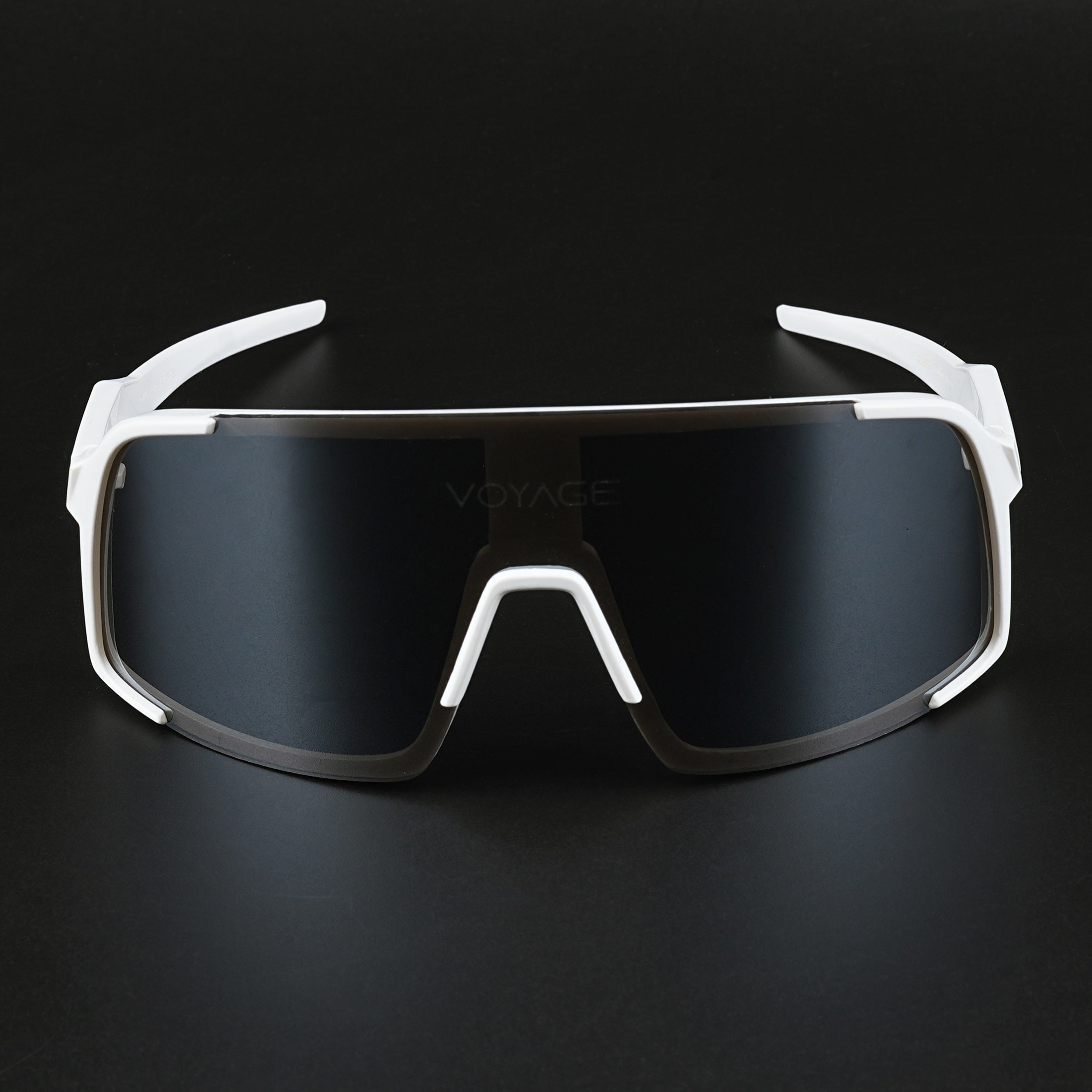 Voyage Drift Sunglasses for Men & Women (Grey Lens | White Frame - MG5632)