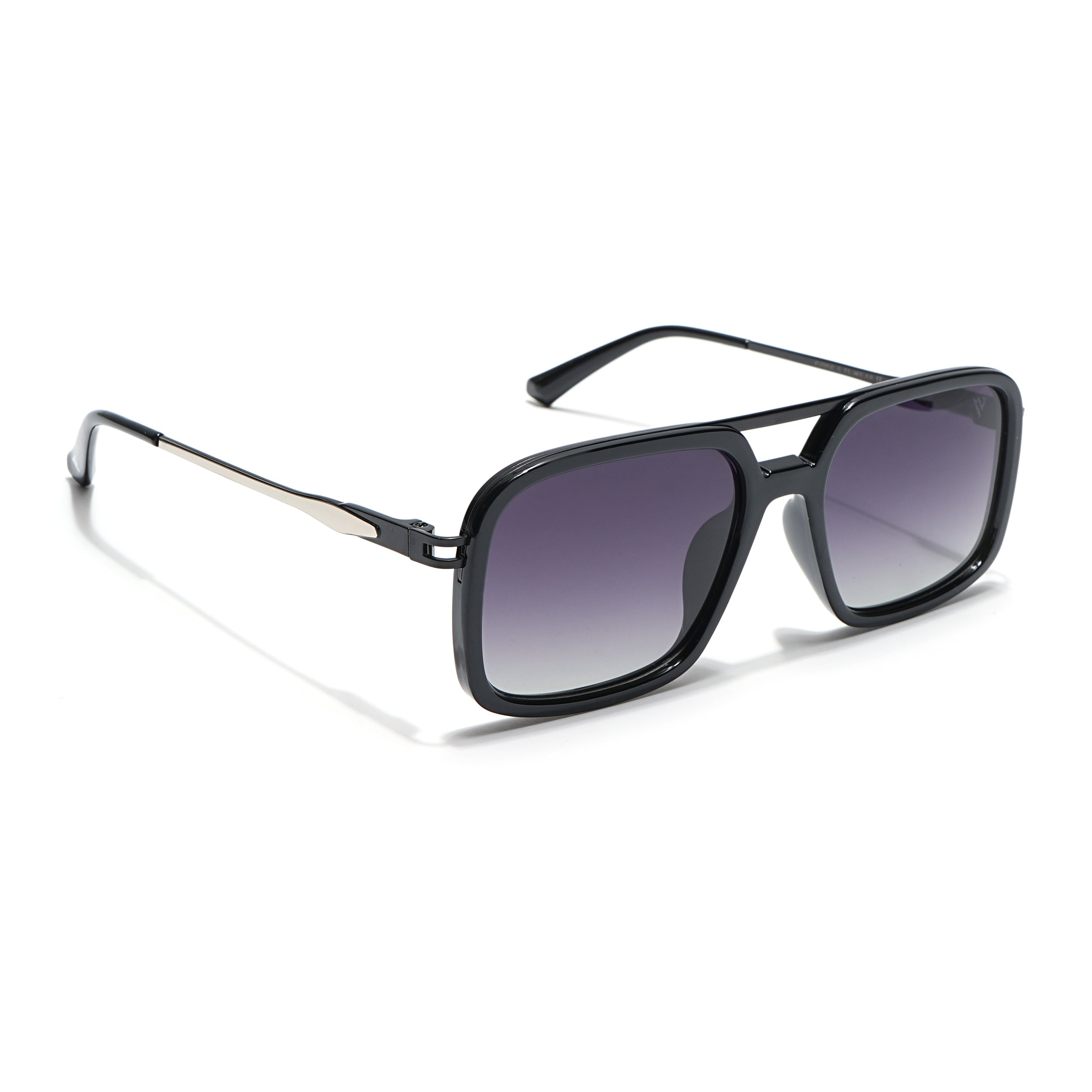 Voyage Select Wayfarer Sunglasses (Grey & Clear Lens | Shine Black Frame - SLPMG6301)