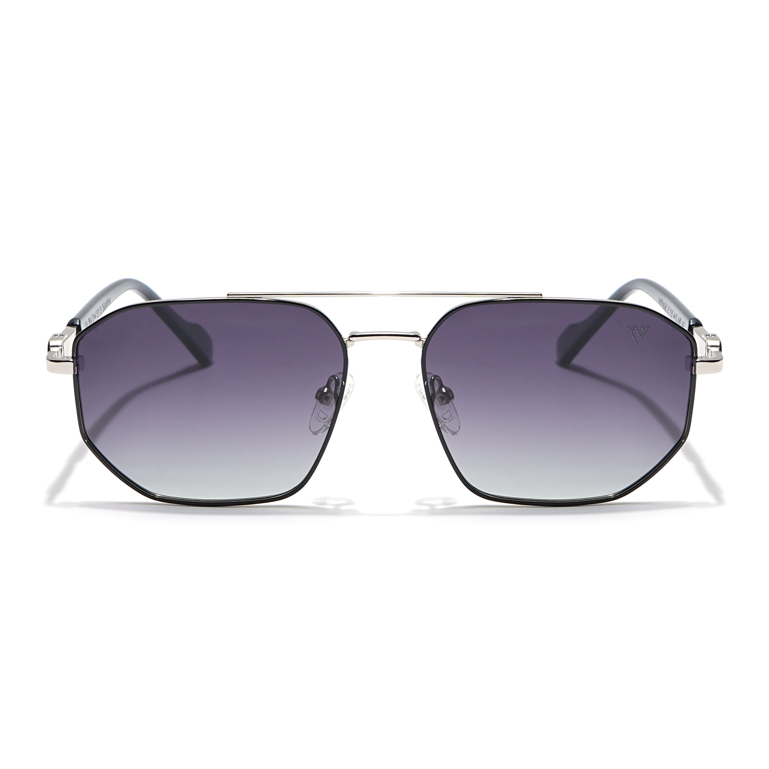 Voyage Select Wayfarer Sunglasses (Grey & Clear Lens | Black & Silver Frame - SLPMG6310)