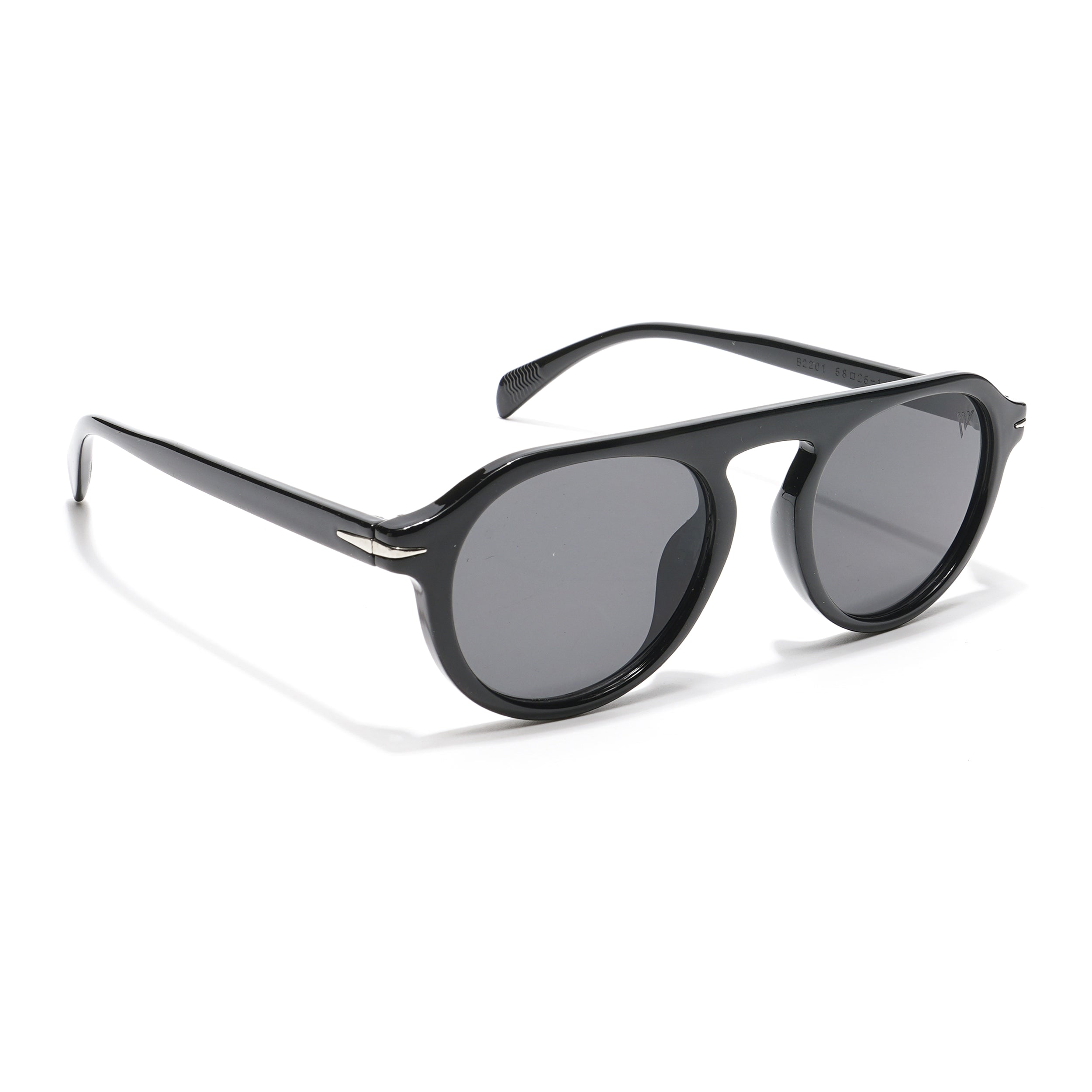 The Townie | Black Round Sunglasses - MG3893