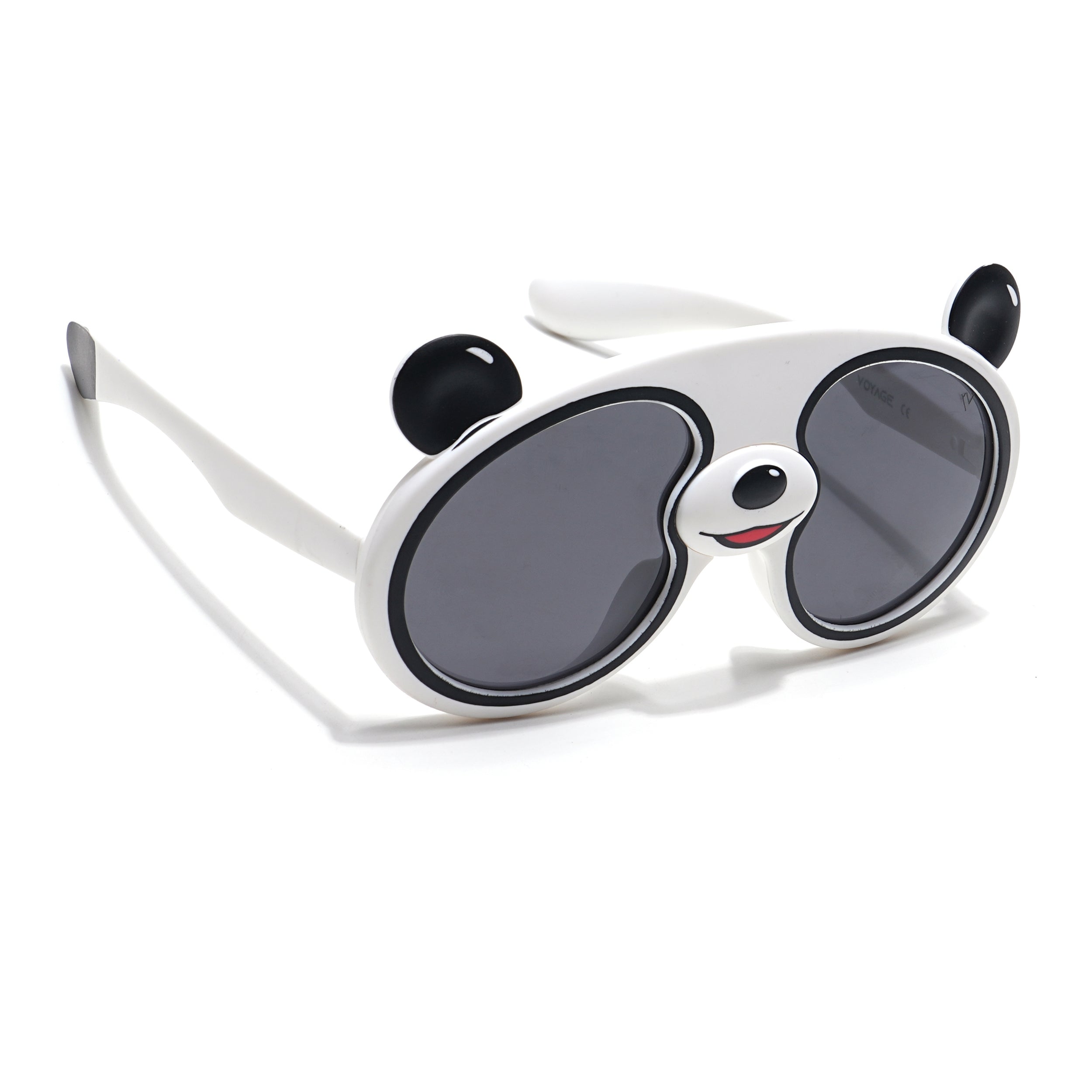 Aviator Sunglasses for Kids -6 yrs To 12 yrs (Black Lens | White Frame - PMG6096)