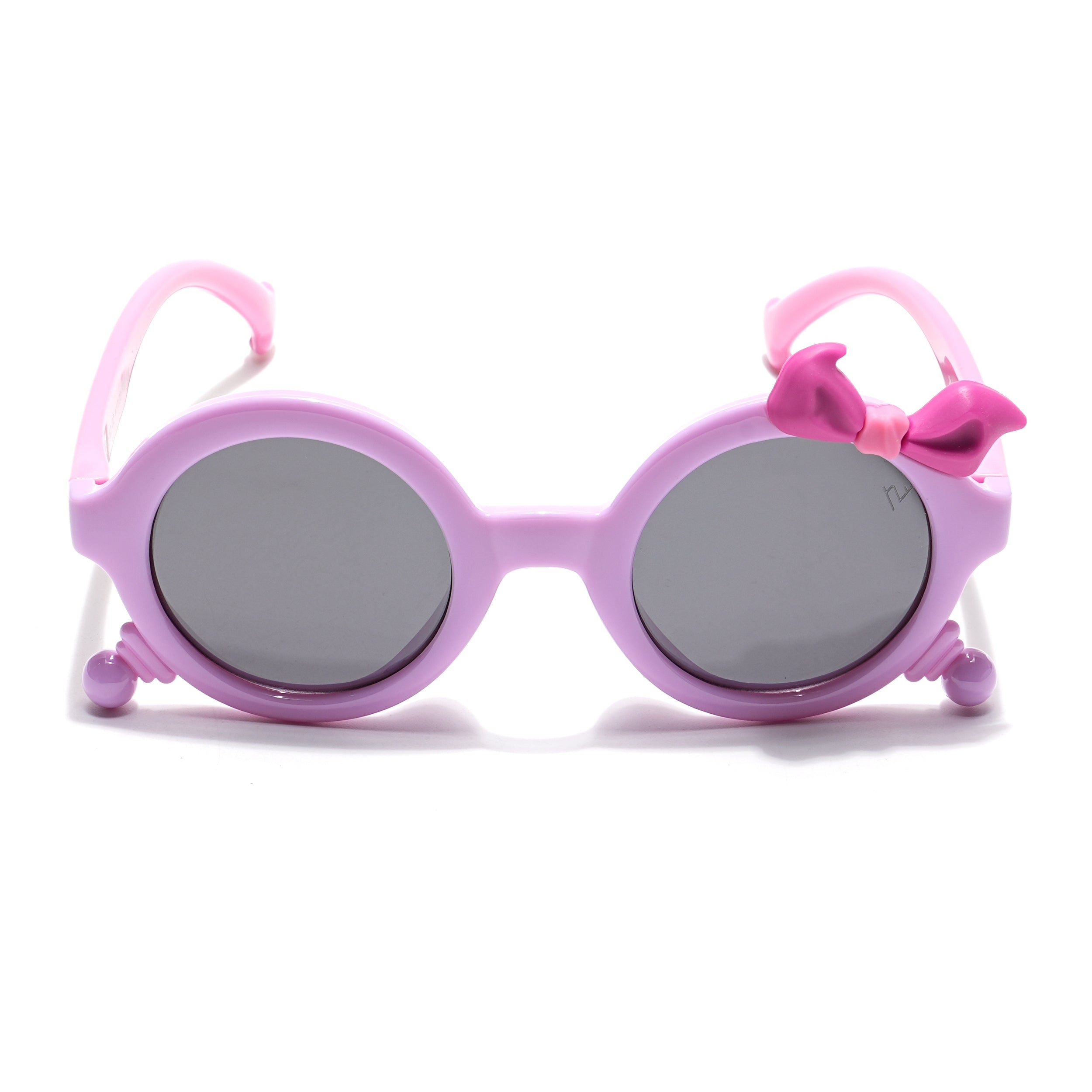 Round Sunglasses for Kids -6 yrs To 12 yrs (Black Lens | Purple Frame - PMG6093)