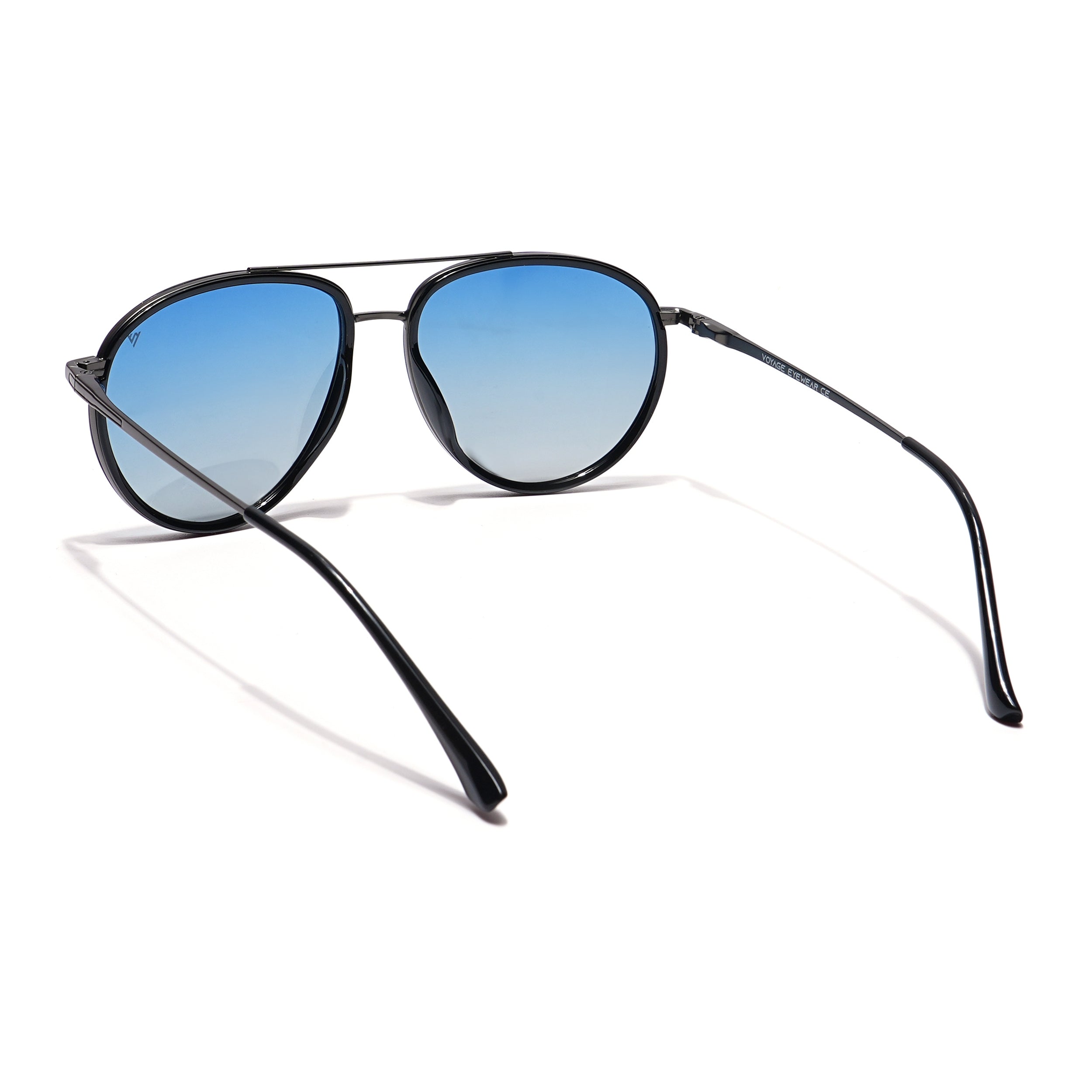 Voyage Select Aviator Sunglasses (Blue Lens | Black & Grey Frame - SLPMG5929)