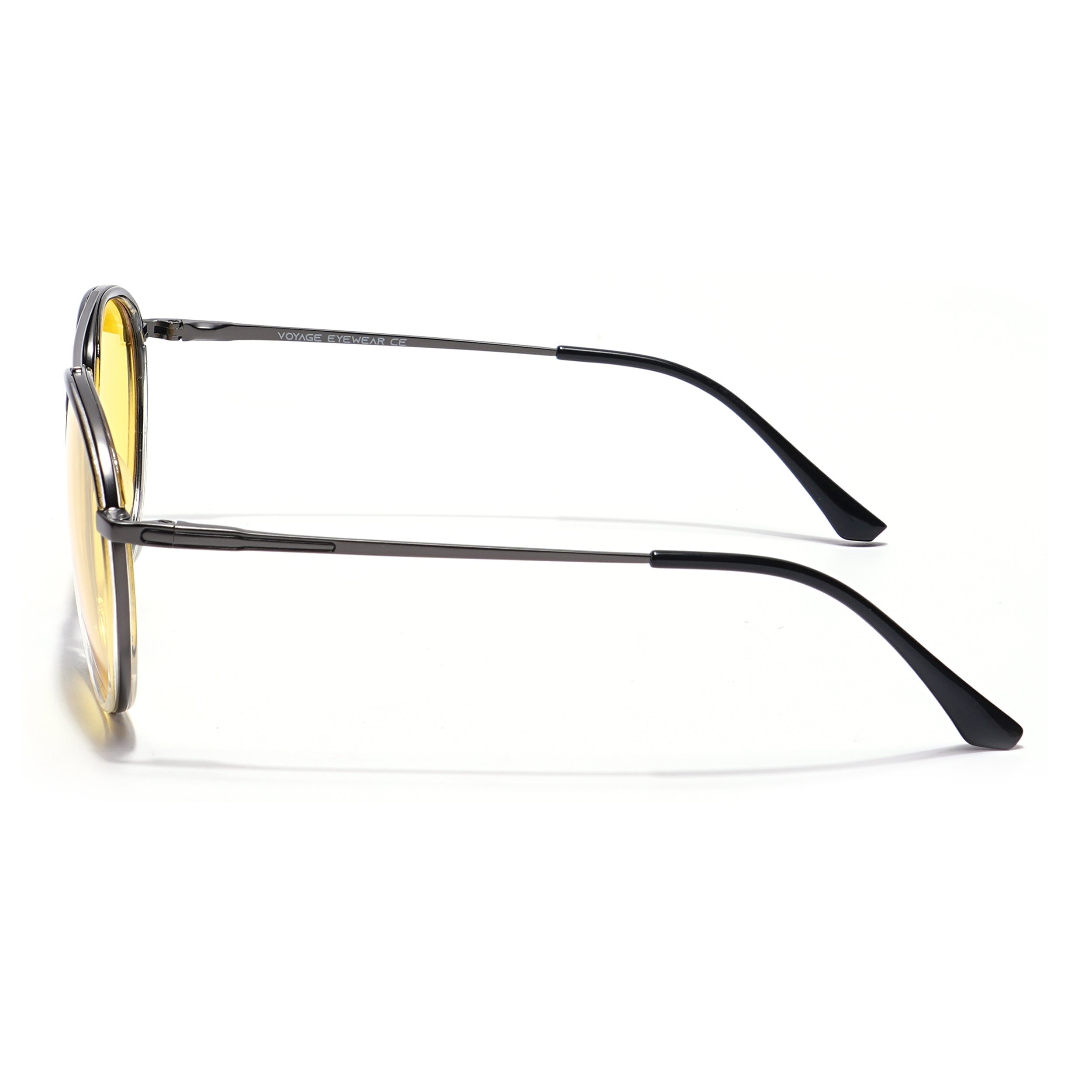 Voyage Select Aviator Sunglasses (Yellow Lens | Black & Transparent Frame - SLPMG5931)