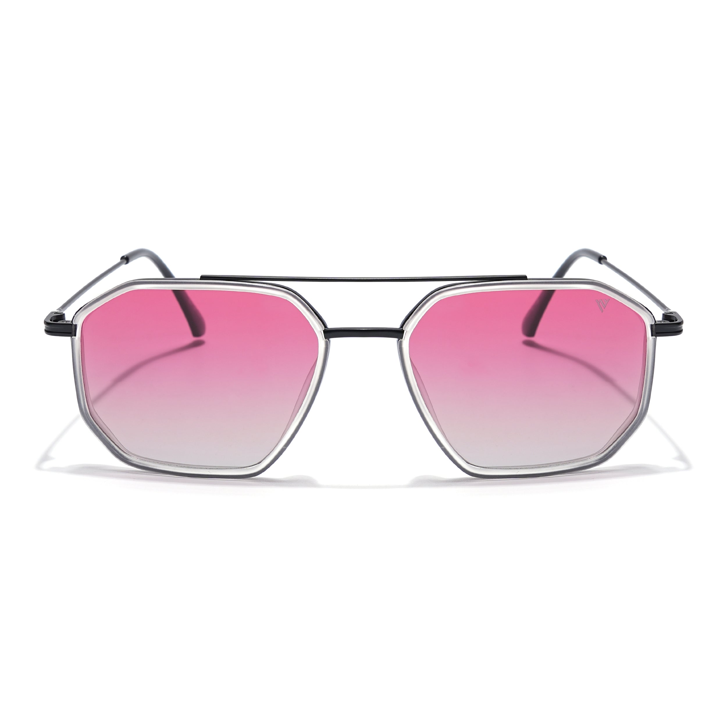 Voyage Select Square Sunglasses (Pink Lens | Grey & Black Frame - SLPMG5935)