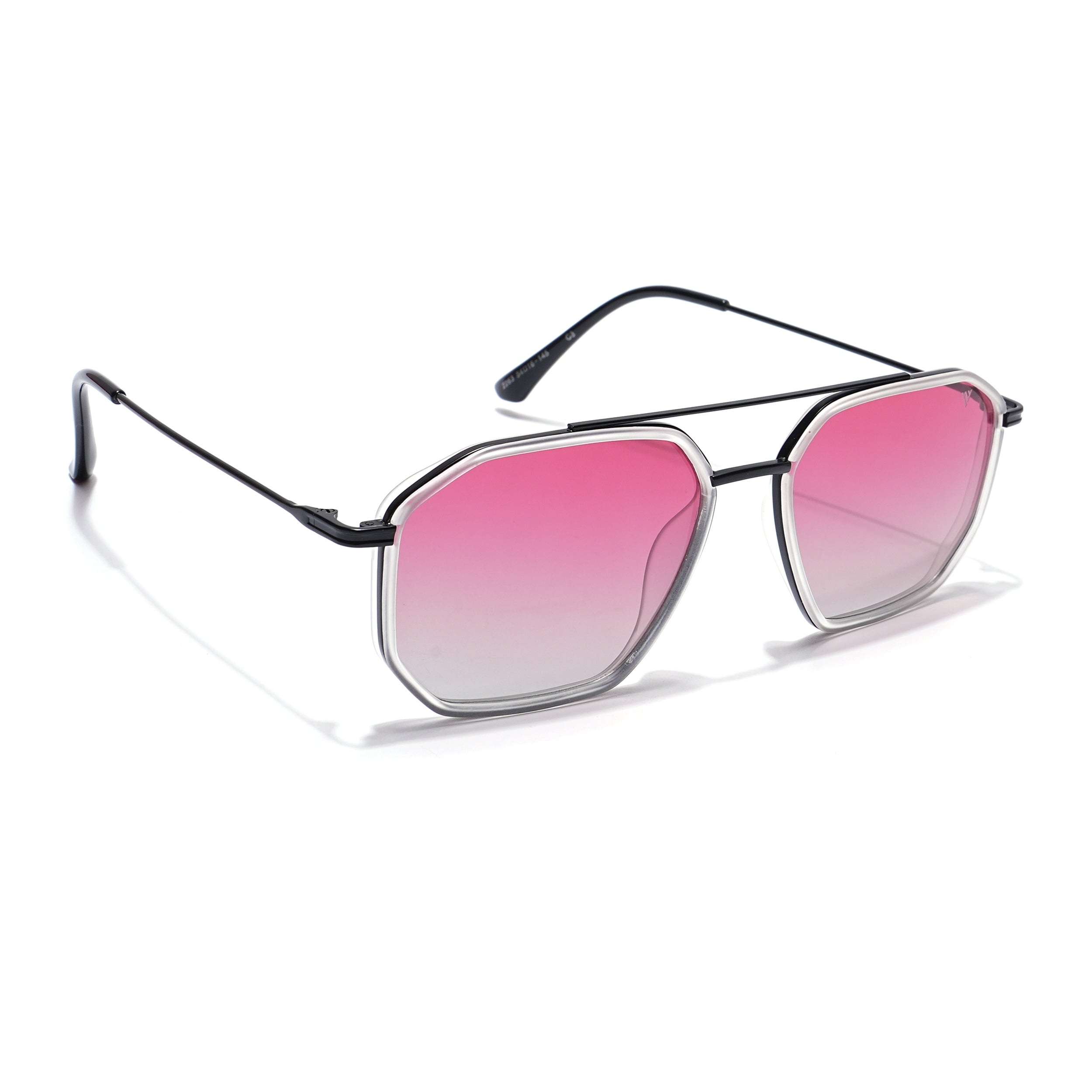 Voyage Select Square Sunglasses (Pink Lens | Grey & Black Frame - SLPMG5935)