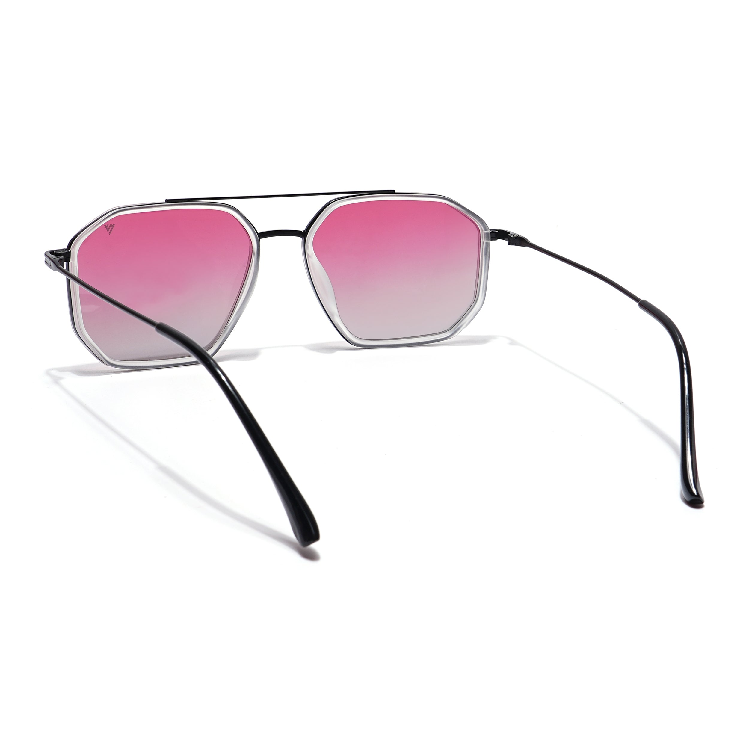 Voyage Select Square Sunglasses (Pink Lens | Grey & Black Frame - SLPMG5935)