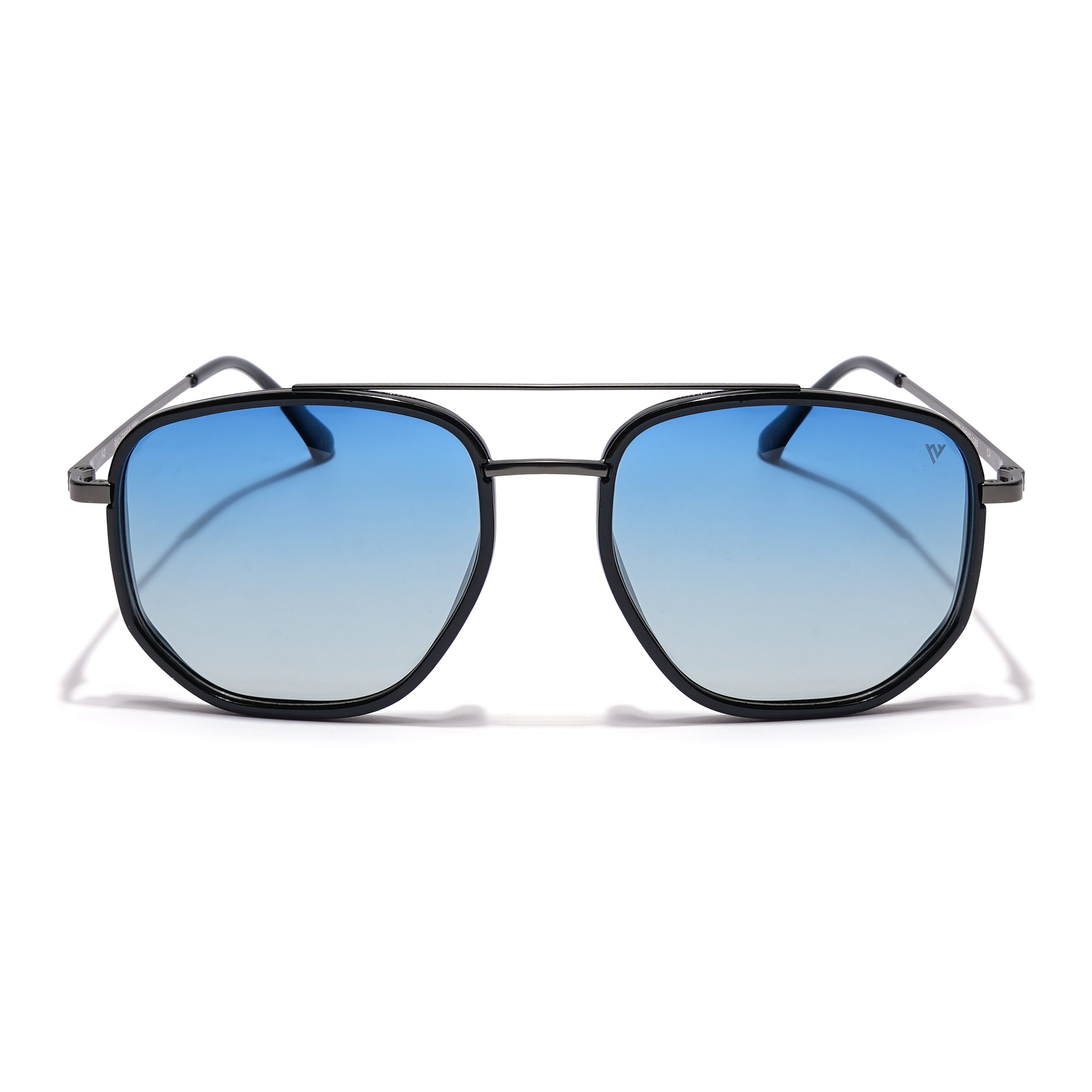 Voyage Select Square Sunglasses (Blue & Grey Lens | Black & Grey Frame - SLPMG5965)