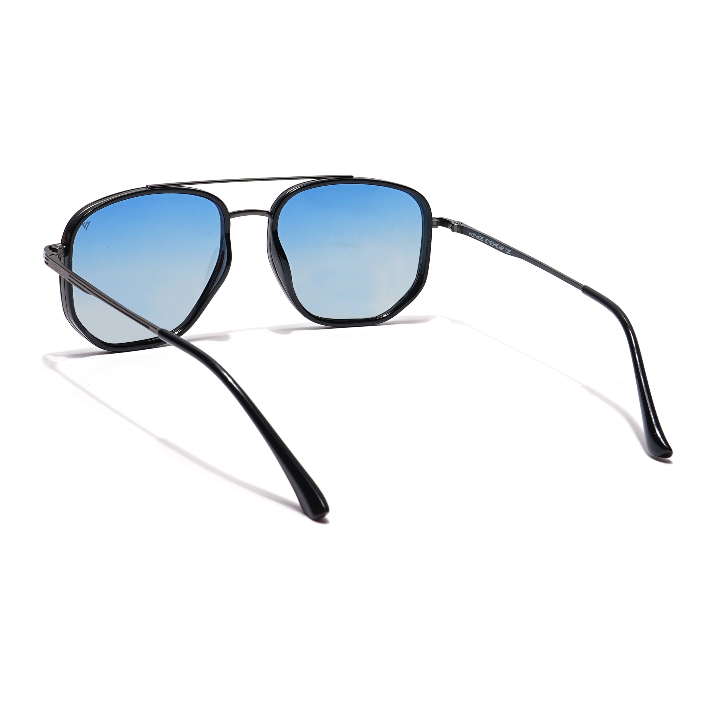 Voyage Select Square Sunglasses (Blue & Grey Lens | Black & Grey Frame - SLPMG5965)