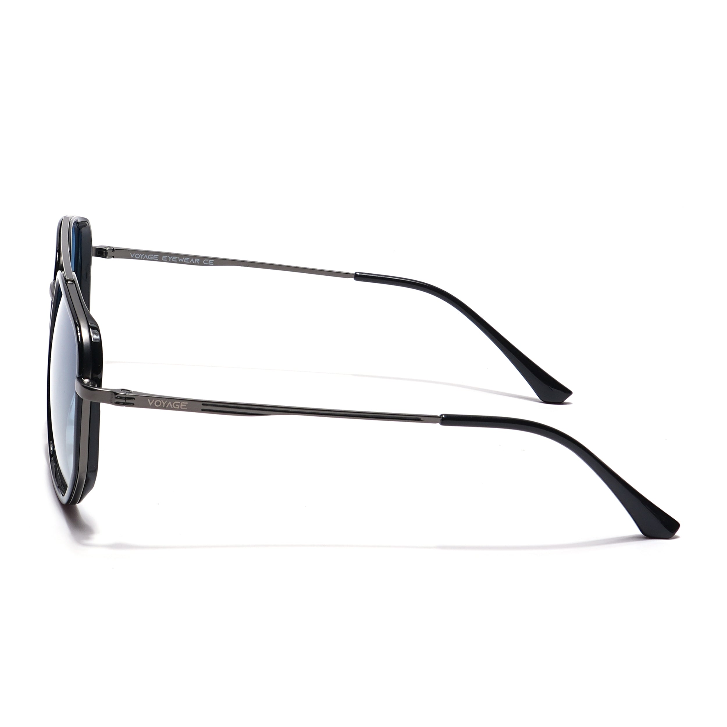 Voyage Select Square Sunglasses (Blue & Grey Lens | Black & Grey Frame - SLPMG5965)