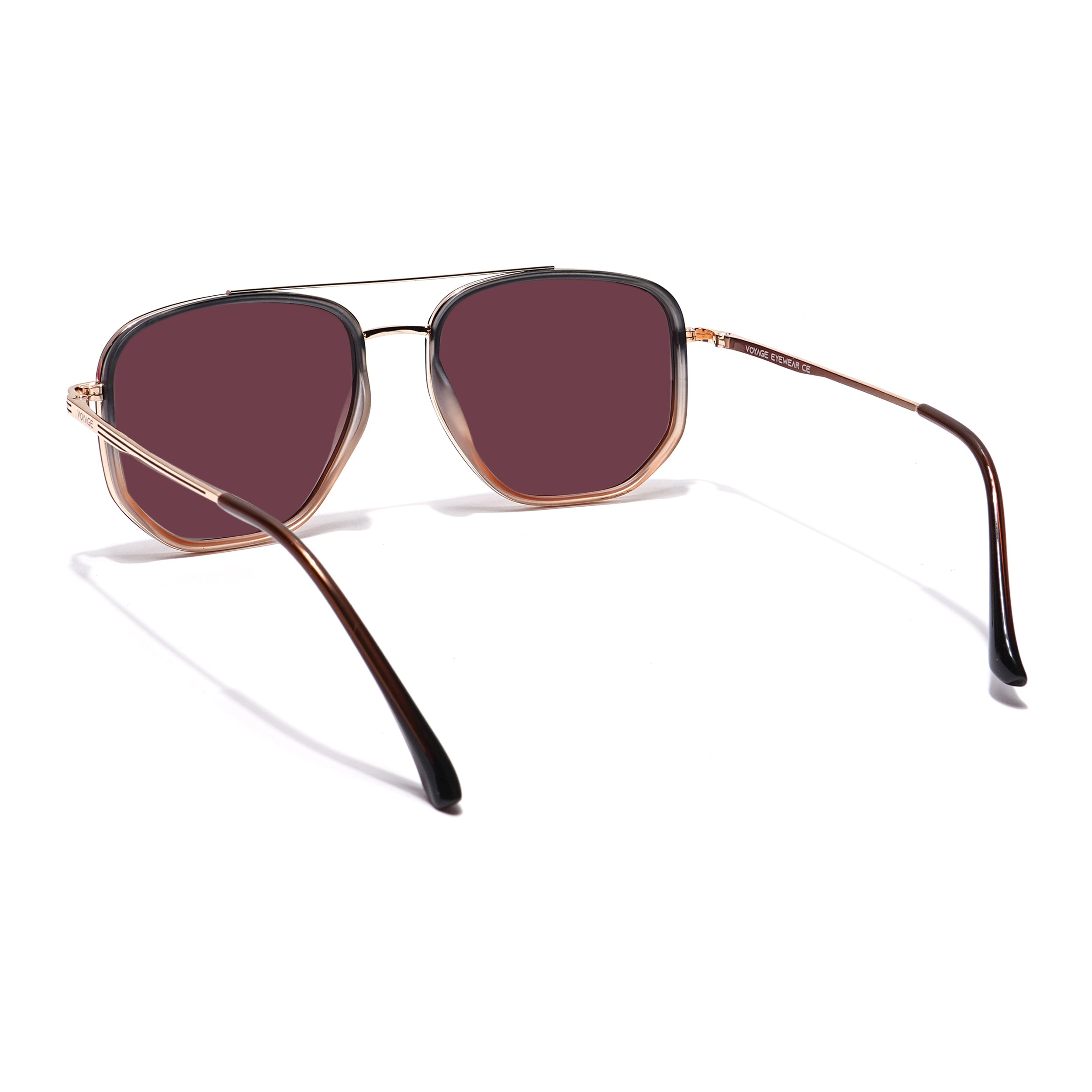 Voyage Select Square Sunglasses (Red & Grey Lens | Black & Brown Frame - SLPMG5968)