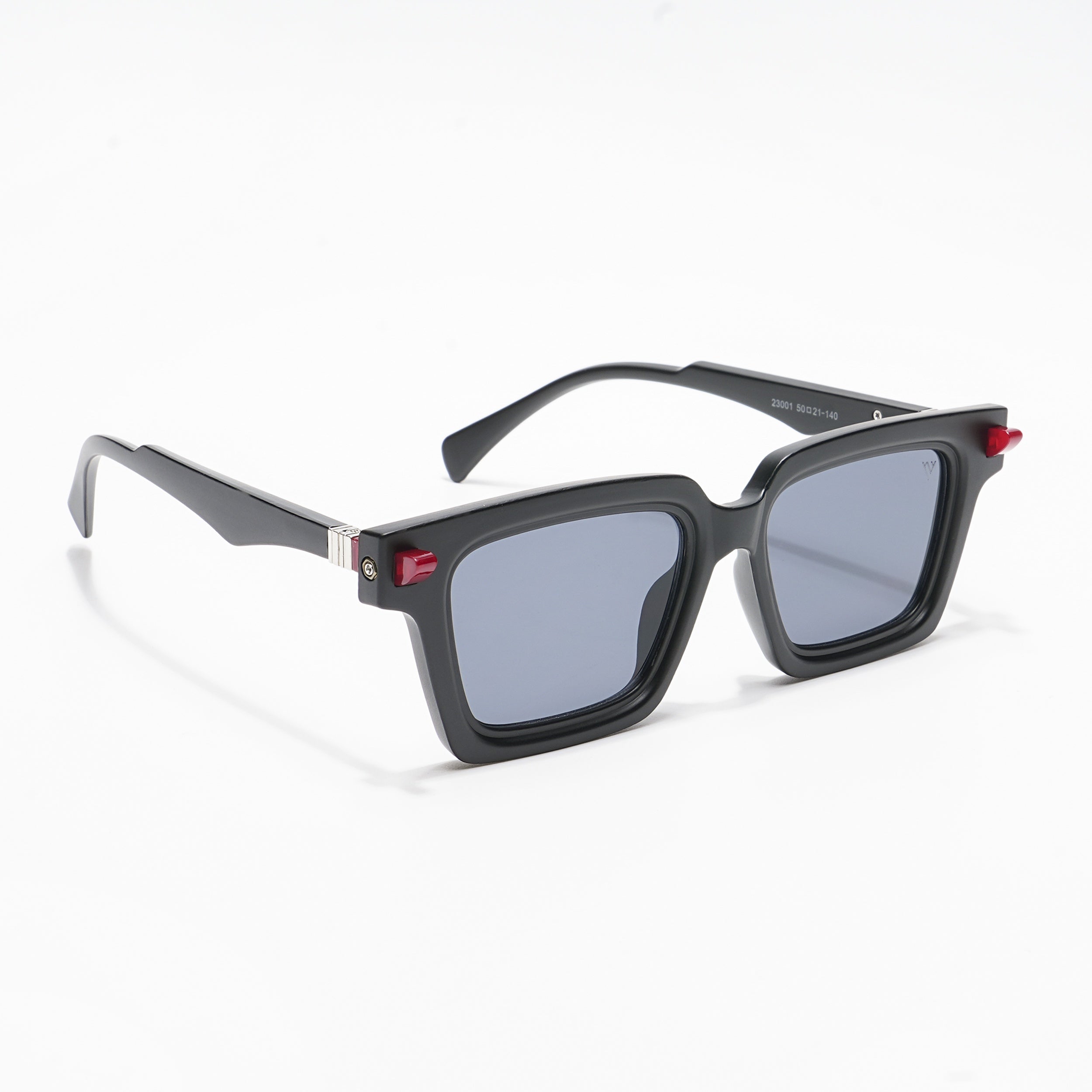 Voyage Matt Black Square Sunglasses for Men & Women - MG4876