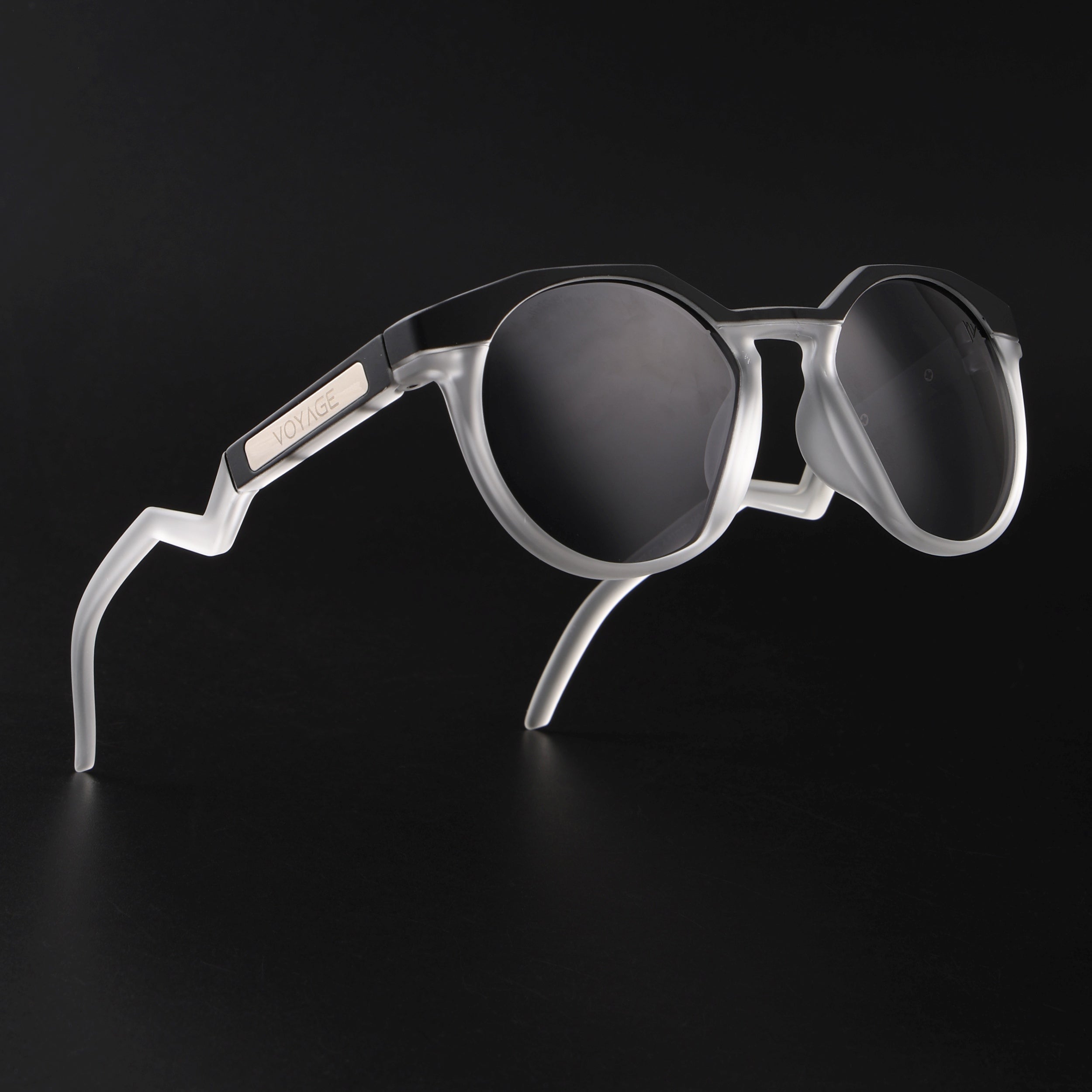 Radar | Matt Black & Transparent Polarized Sunglasses | Black Lens - PMG6564