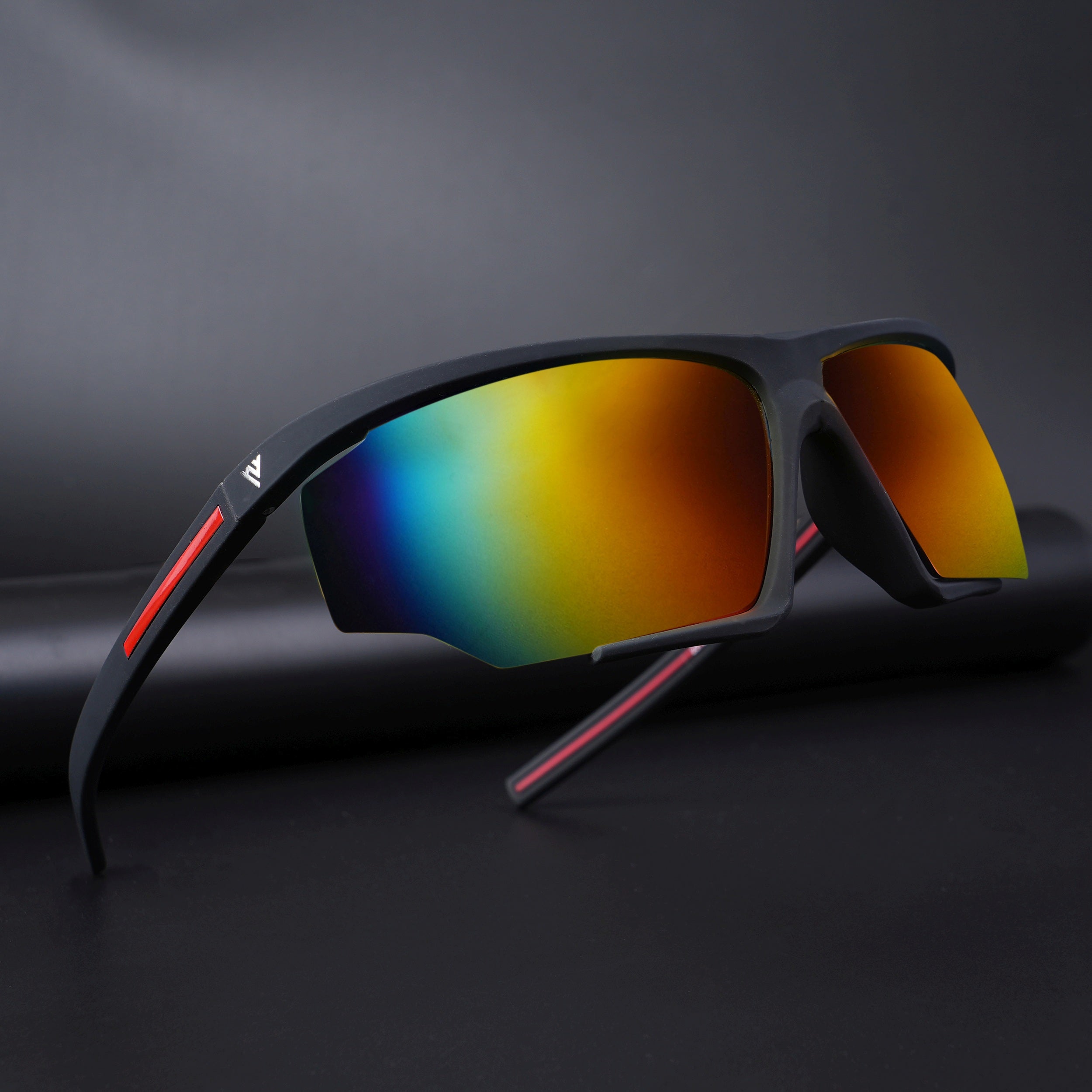 Voyage Drift Sunglasses for Men & Women (Multicolor Lens | Black Frame - MG5512)