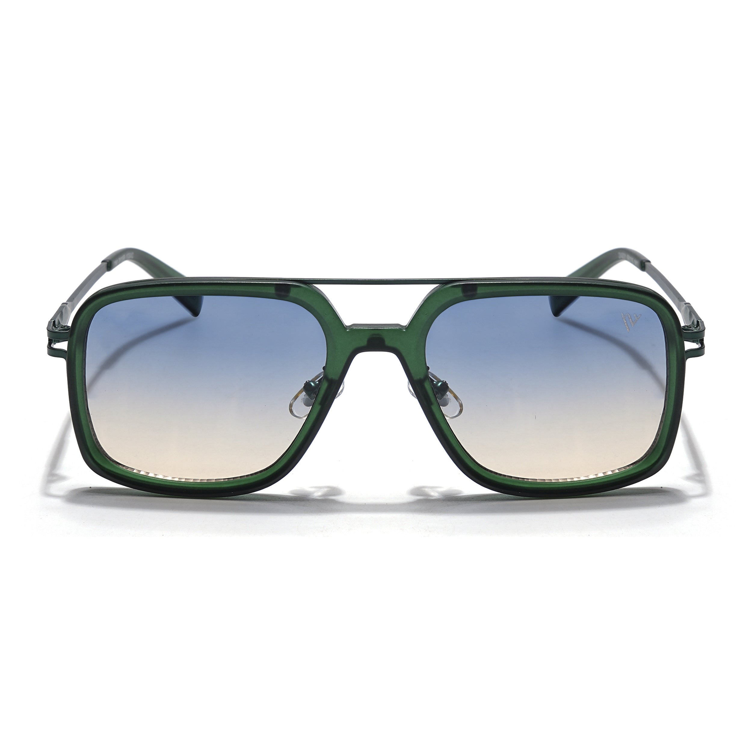 Dusk | Green Wayfarer Sunglasses | Green & Clear Lens - MG5863